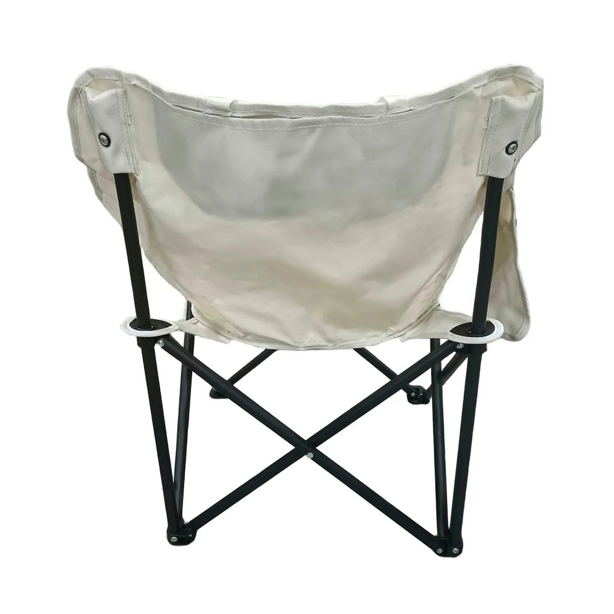 Scaun camping URAO, bej/negru, stofa clasica/metal, 58x51x66 cm