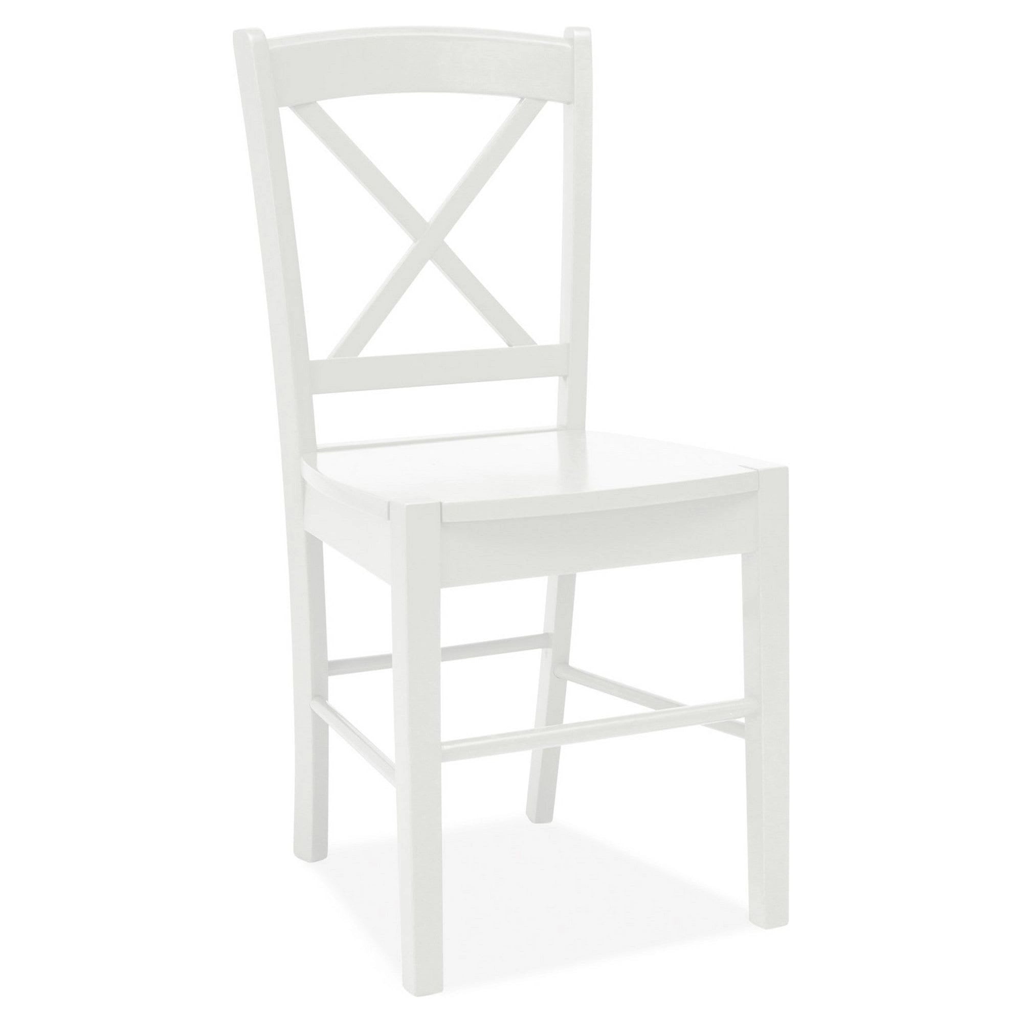 Scaun CD-56, alb, lemn, 40x36x85 cm