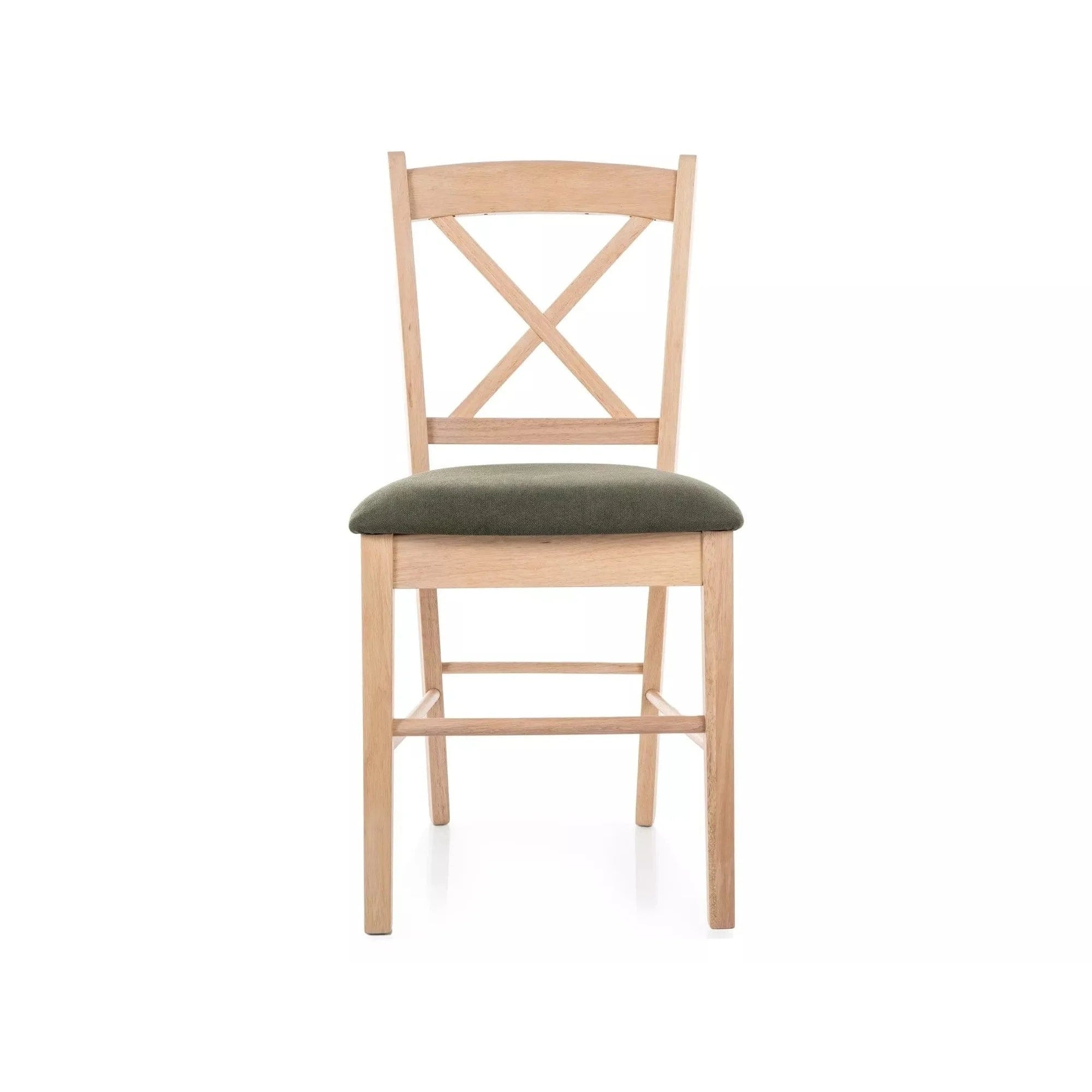 Scaun CD-56, verde/stejar, stofa clasica/lemn, 43x45x85 cm