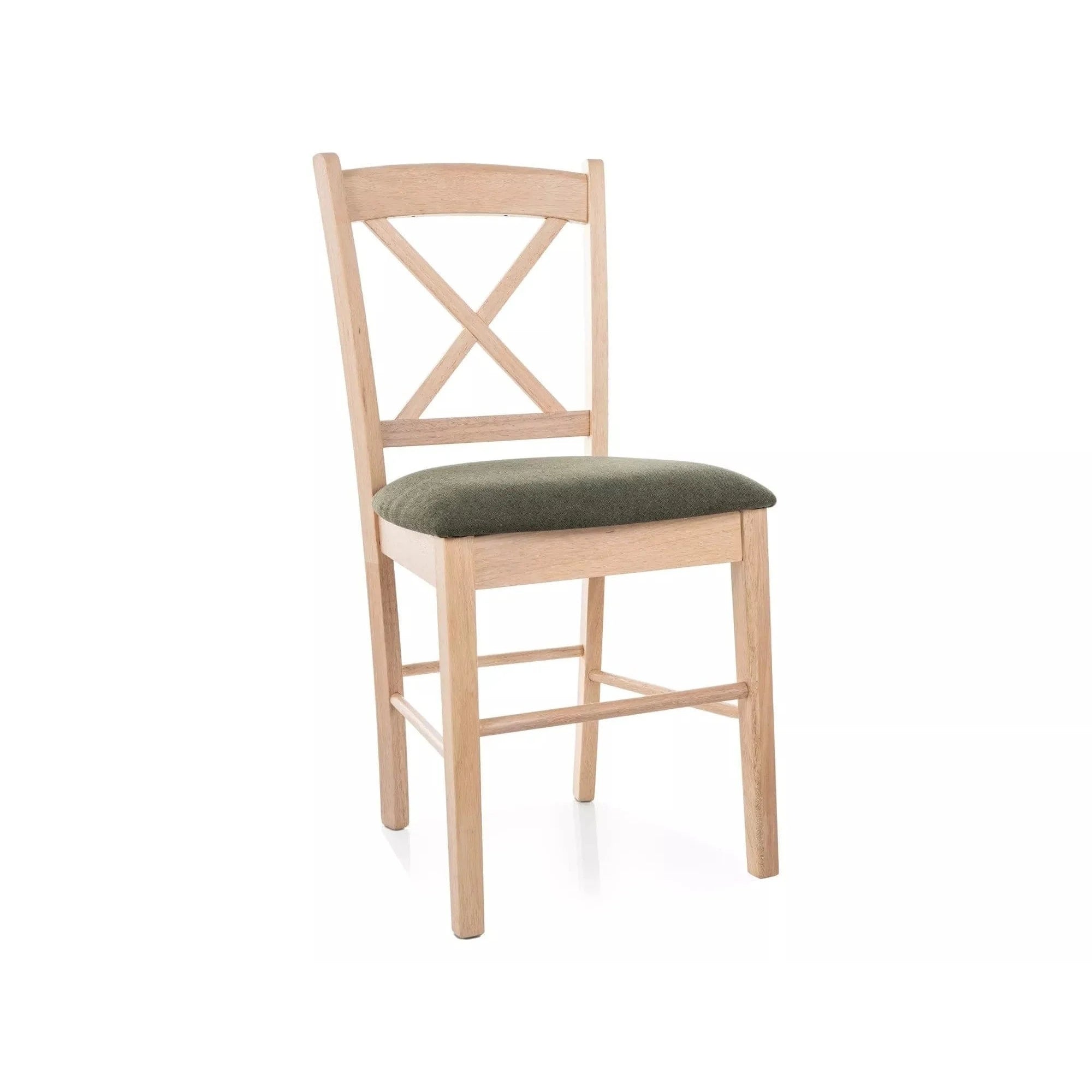 Scaun CD-56, verde/stejar, stofa clasica/lemn, 43x45x85 cm