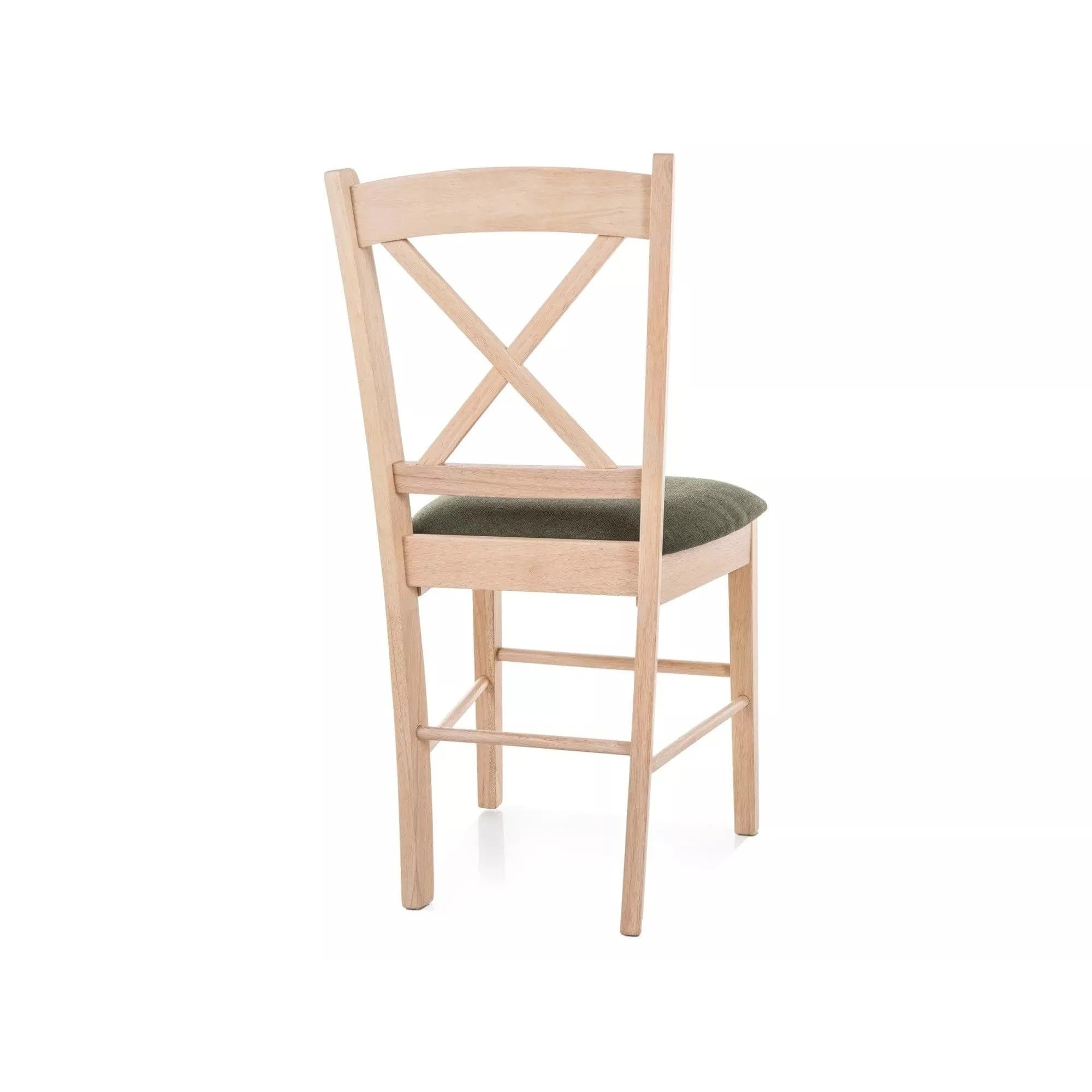 Scaun CD-56, verde/stejar, stofa clasica/lemn, 43x45x85 cm