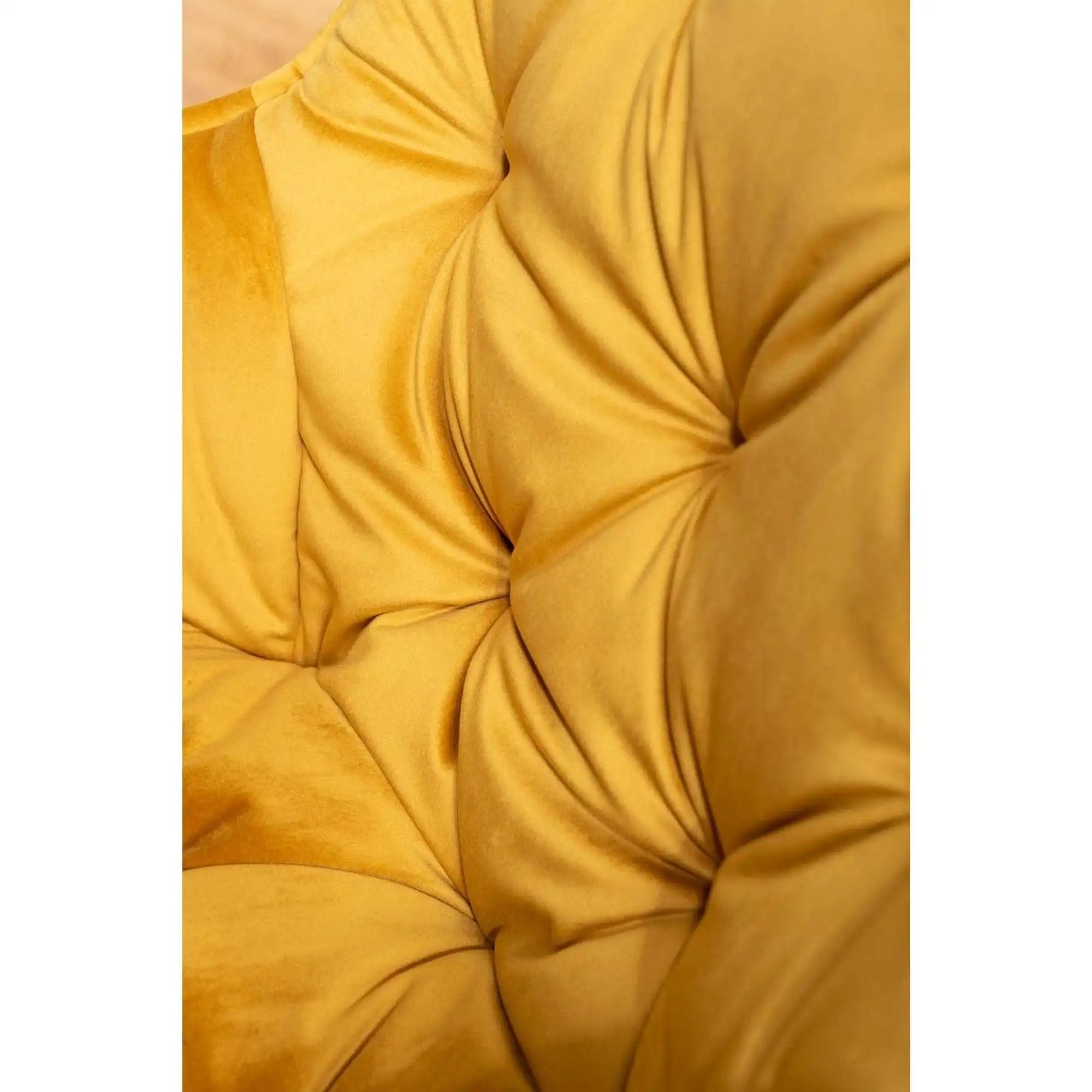 Scaun Cherry, galben/negru, stofa catifelata/metal, 58x57x87 cm