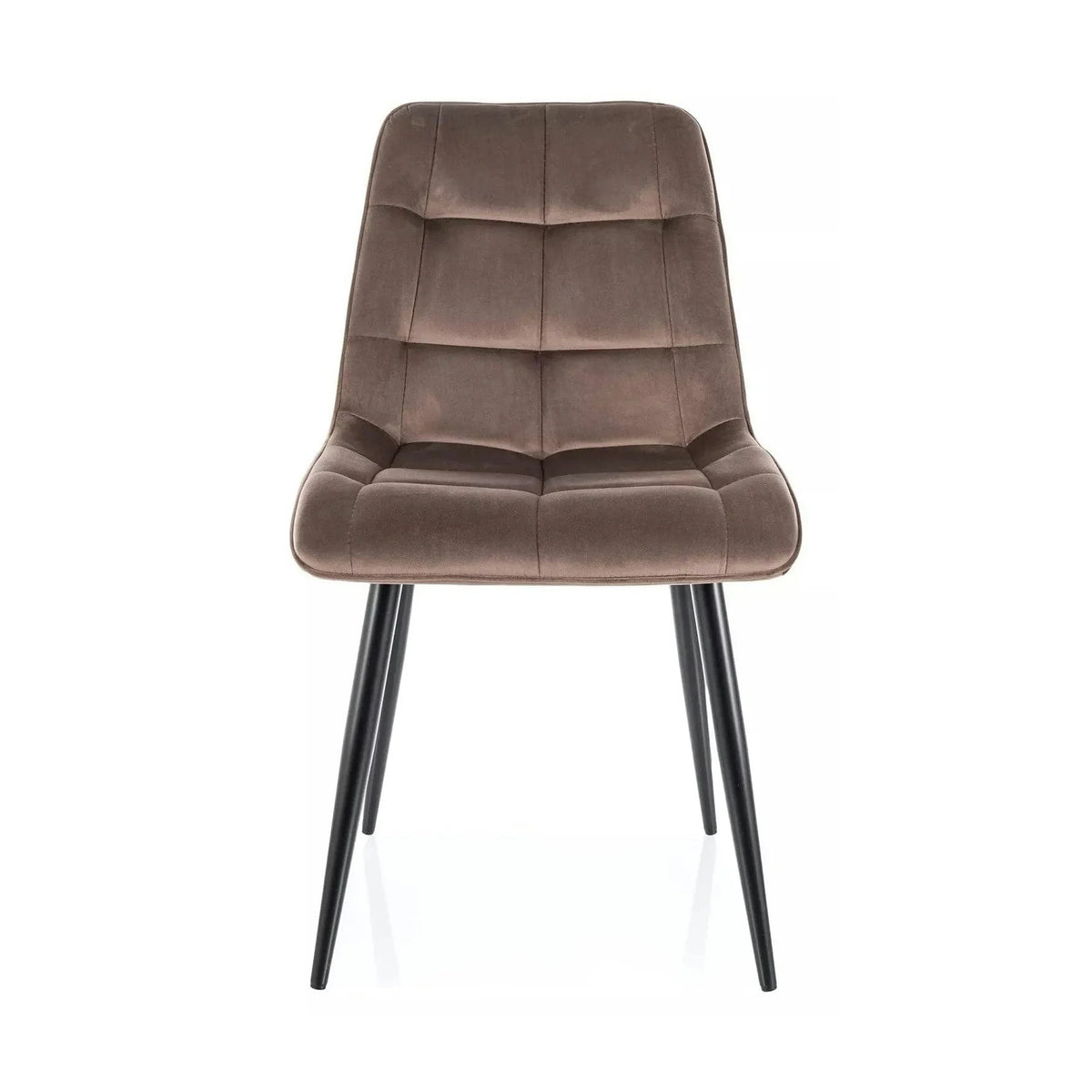 Scaun CHIC, cappuccino - Bluvel 38, stofa catifelata/metal, 50x58x88 cm