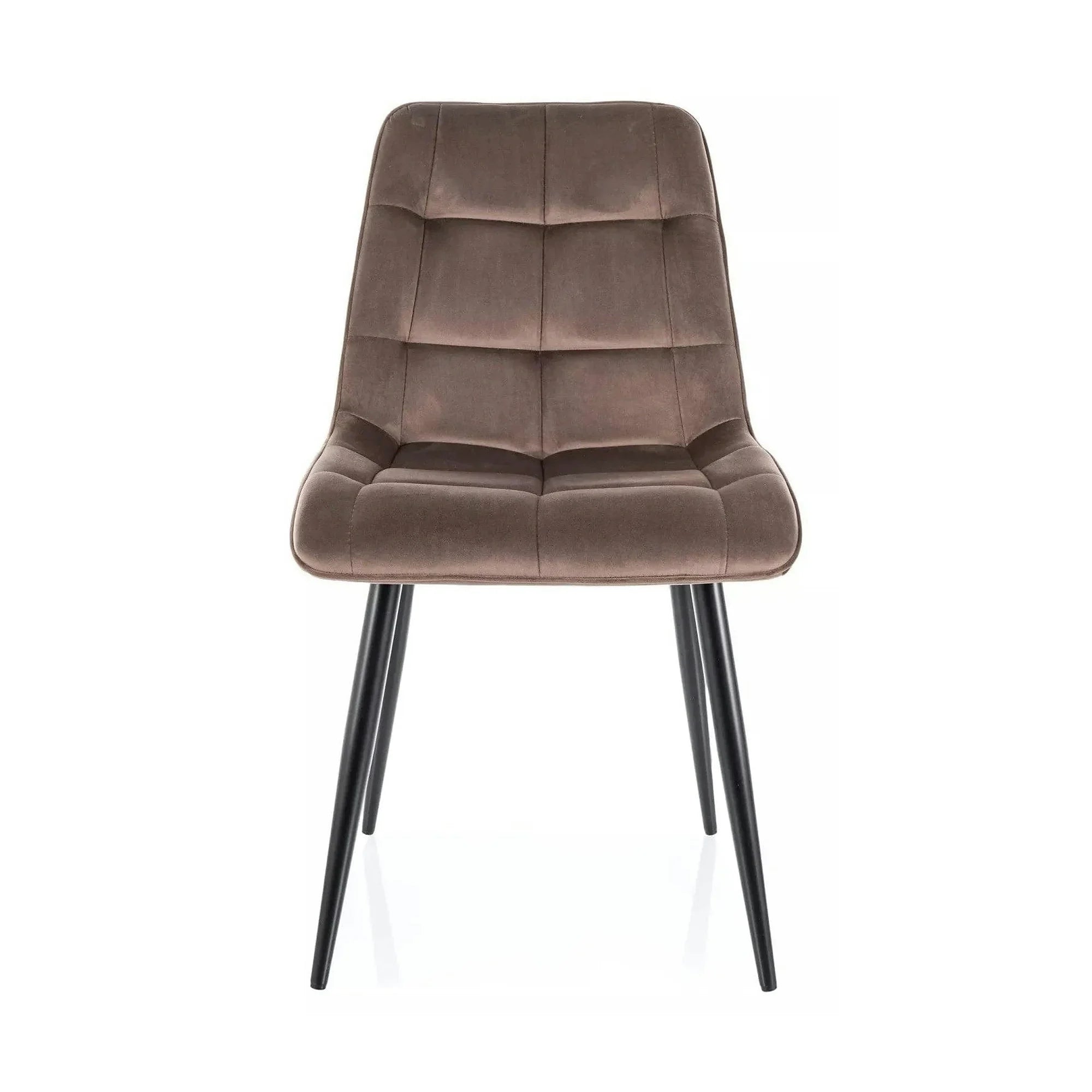Scaun CHIC, cappuccino - Bluvel 38, stofa catifelata/metal, 50x58x88 cm