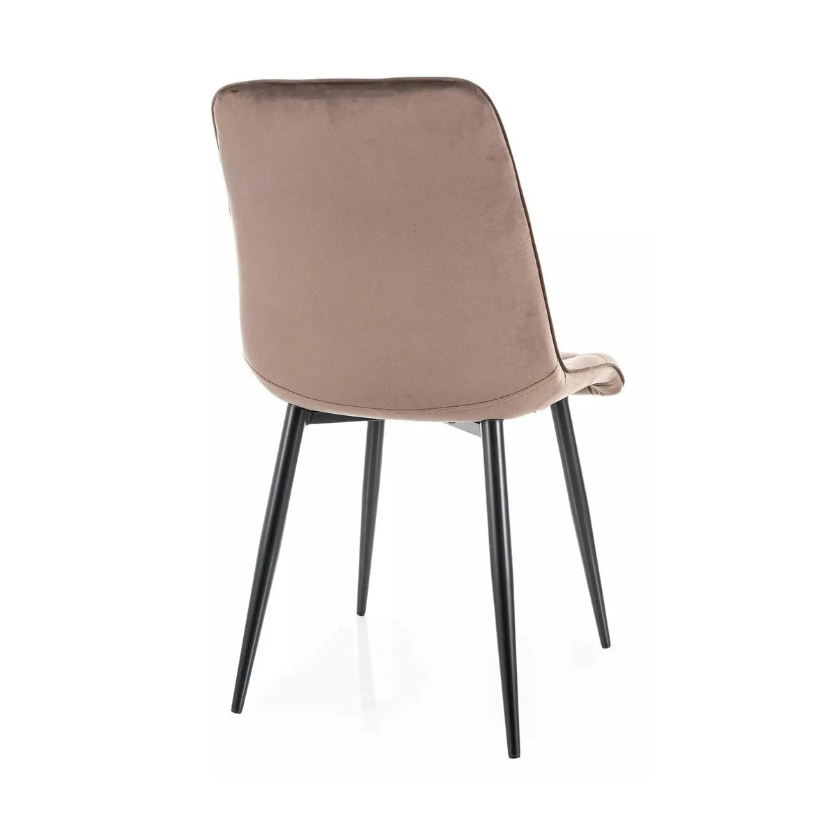 Scaun CHIC, cappuccino - Bluvel 38, stofa catifelata/metal, 50x58x88 cm