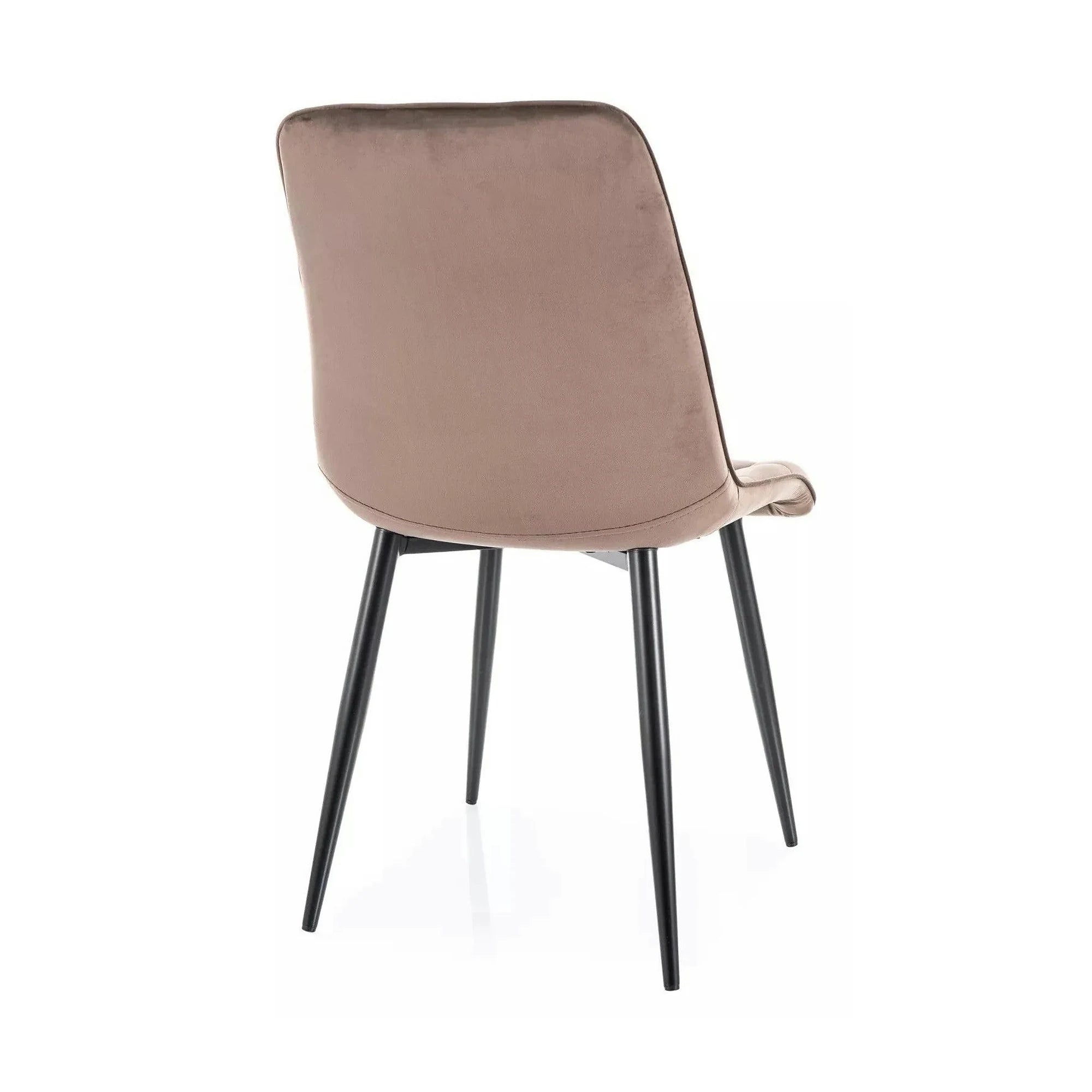 Scaun CHIC, cappuccino - Bluvel 38, stofa catifelata/metal, 50x58x88 cm