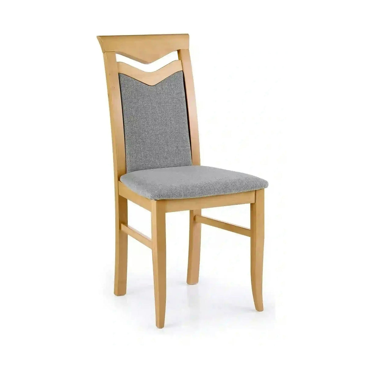 Scaun CITRONE, gri/stejar honey, stofa clasica/lemn de fag, 44X53X96 CM