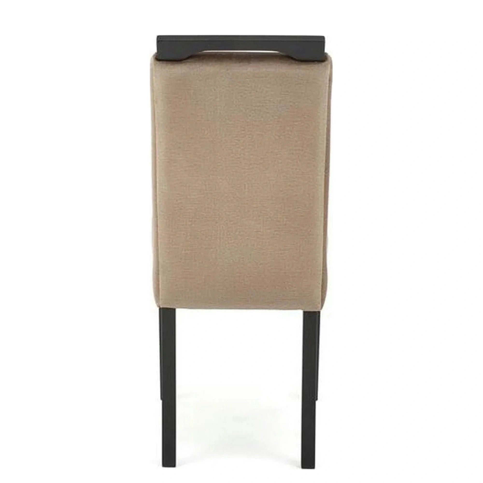 Scaun CLARION 2, bej/negru, stofa catifelata/lemn, 42x58x97 cm