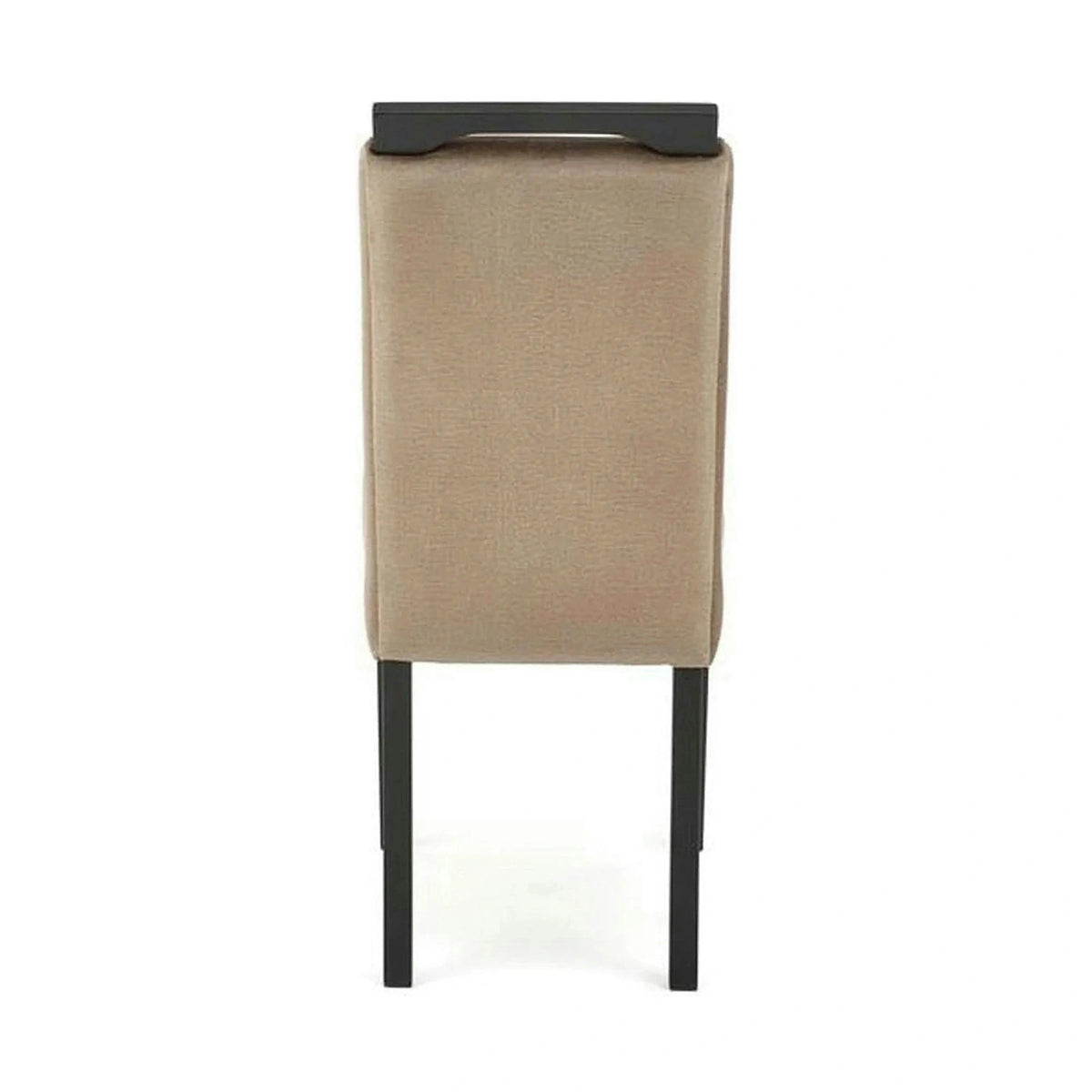 Scaun CLARION 2, bej/negru, stofa catifelata/lemn, 42x58x97 cm