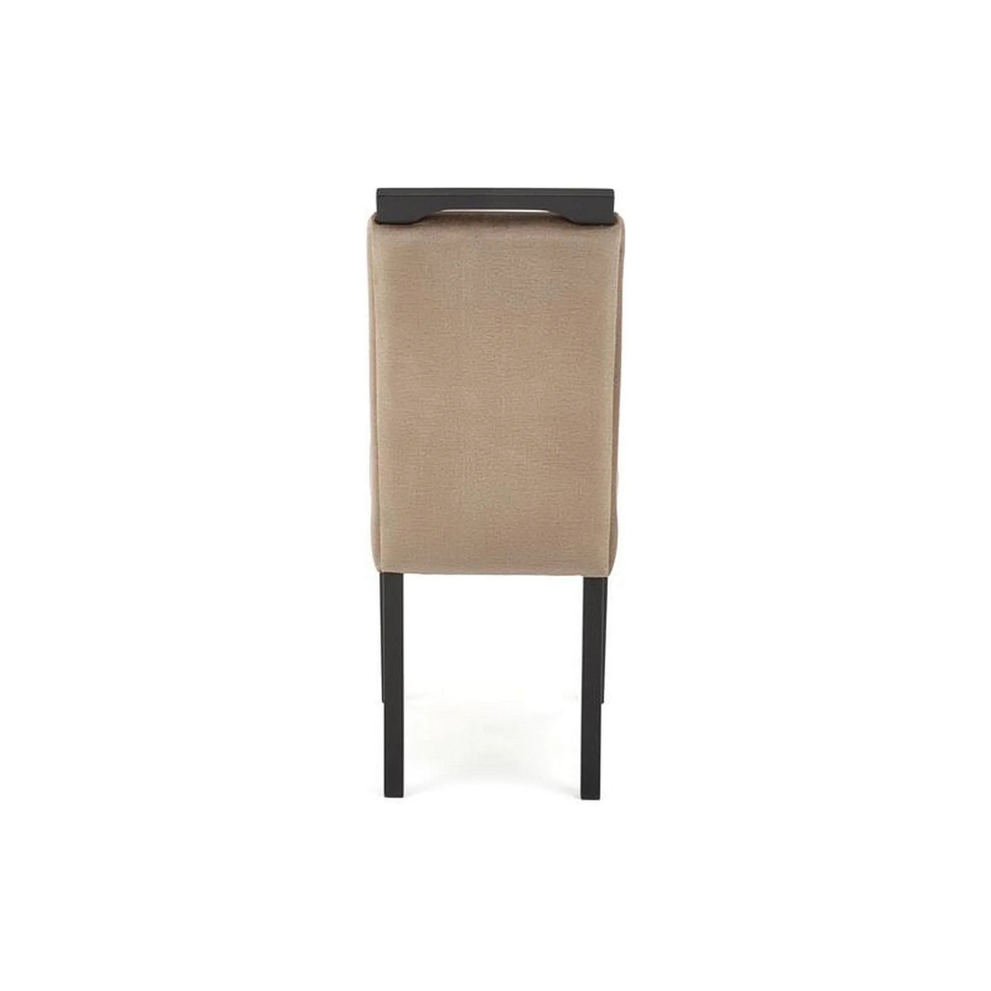 Scaun CLARION 2, bej/negru, stofa catifelata/lemn, 42x58x97 cm