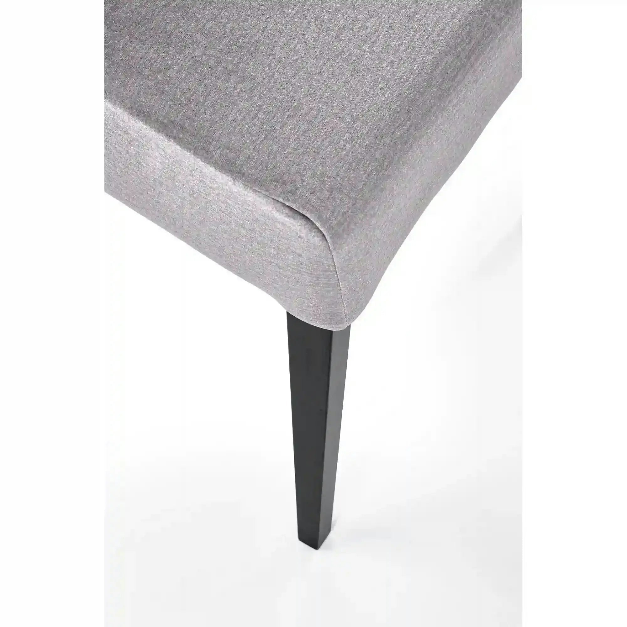 Scaun CLARION 2, gri/negru, stofa catifelata/lemn, 42x58x97 cm