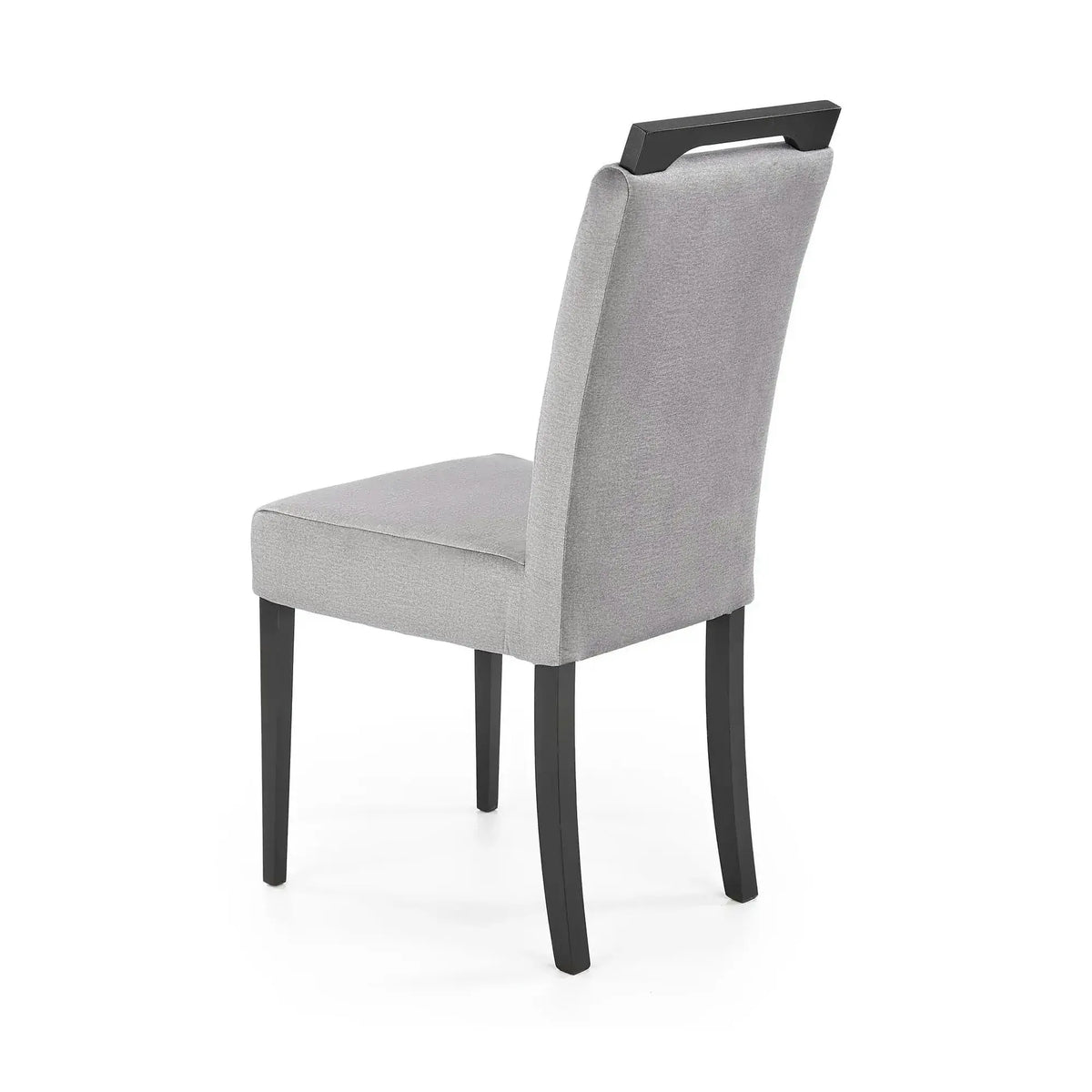 Scaun CLARION 2, gri/negru, stofa catifelata/lemn, 42x58x97 cm