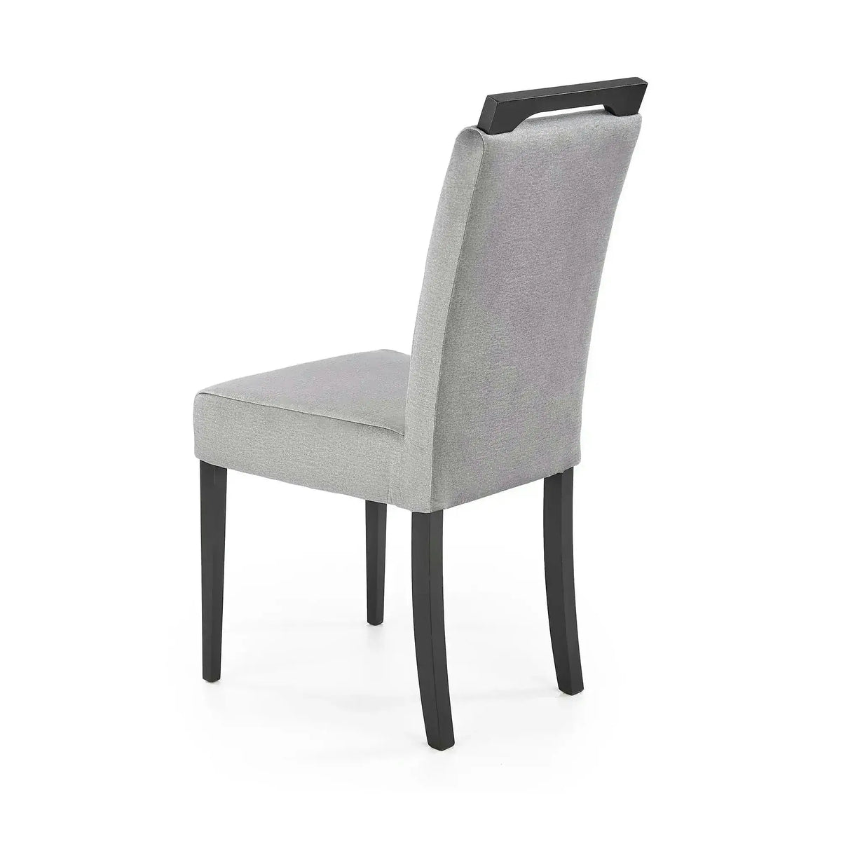 Scaun CLARION 2, gri/negru, stofa catifelata/lemn, 42x58x97 cm