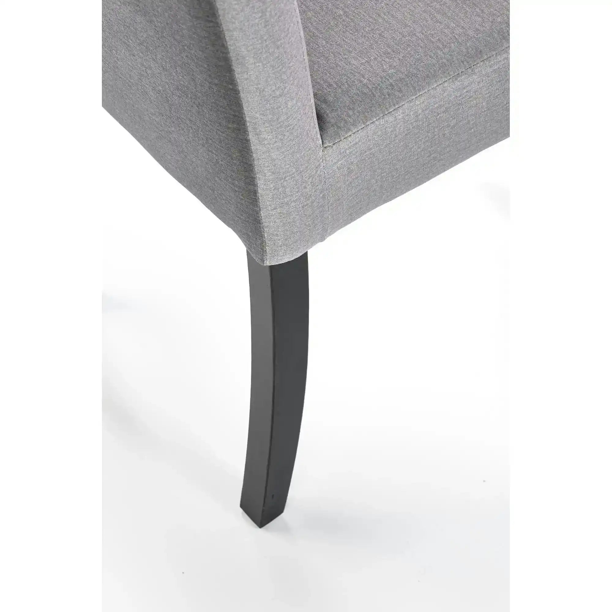 Scaun CLARION 2, gri/negru, stofa catifelata/lemn, 42x58x97 cm