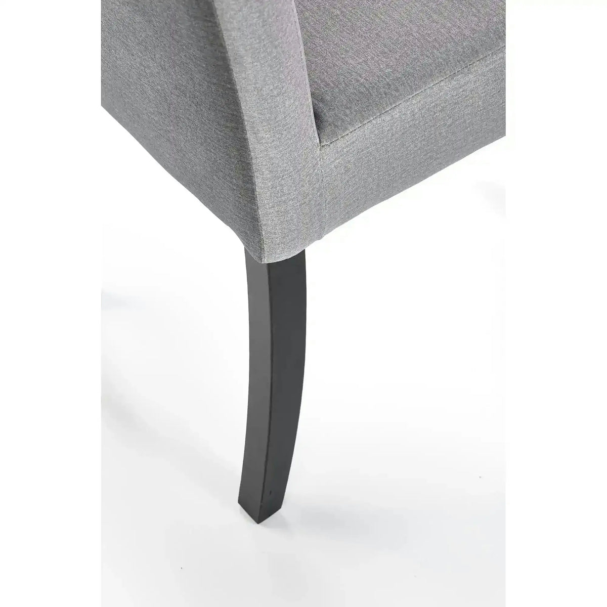 Scaun CLARION 2, gri/negru, stofa catifelata/lemn, 42x58x97 cm