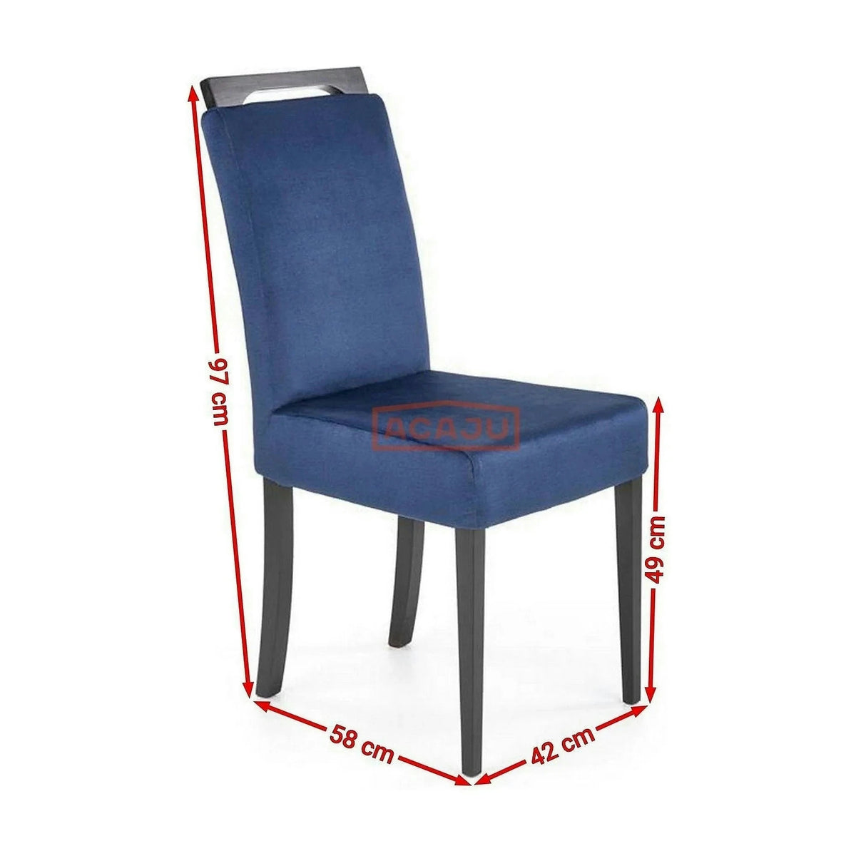 Scaun CLARION 2, negru/albastru, 42X58X97 cm