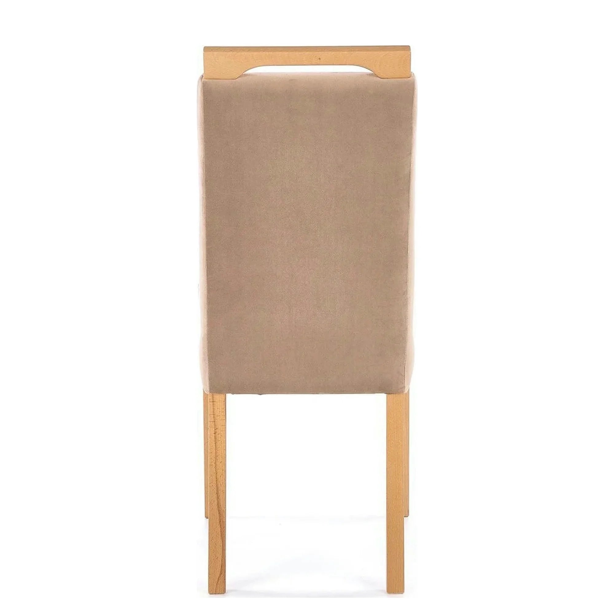 Scaun CLARION, maro/stejar, stofa catifelata/lemn, 42x58x97 cm