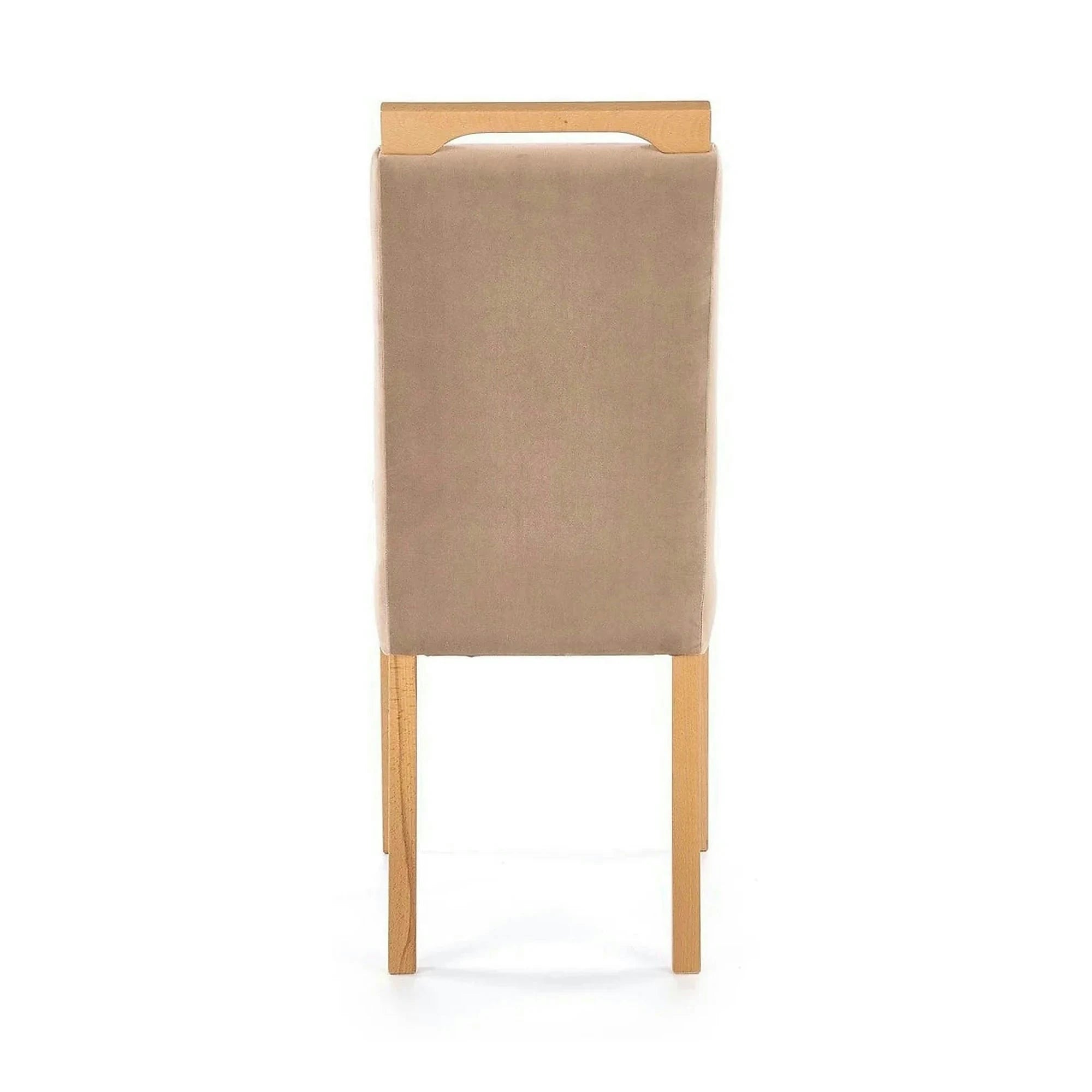 Scaun CLARION, maro/stejar, stofa catifelata/lemn, 42x58x97 cm