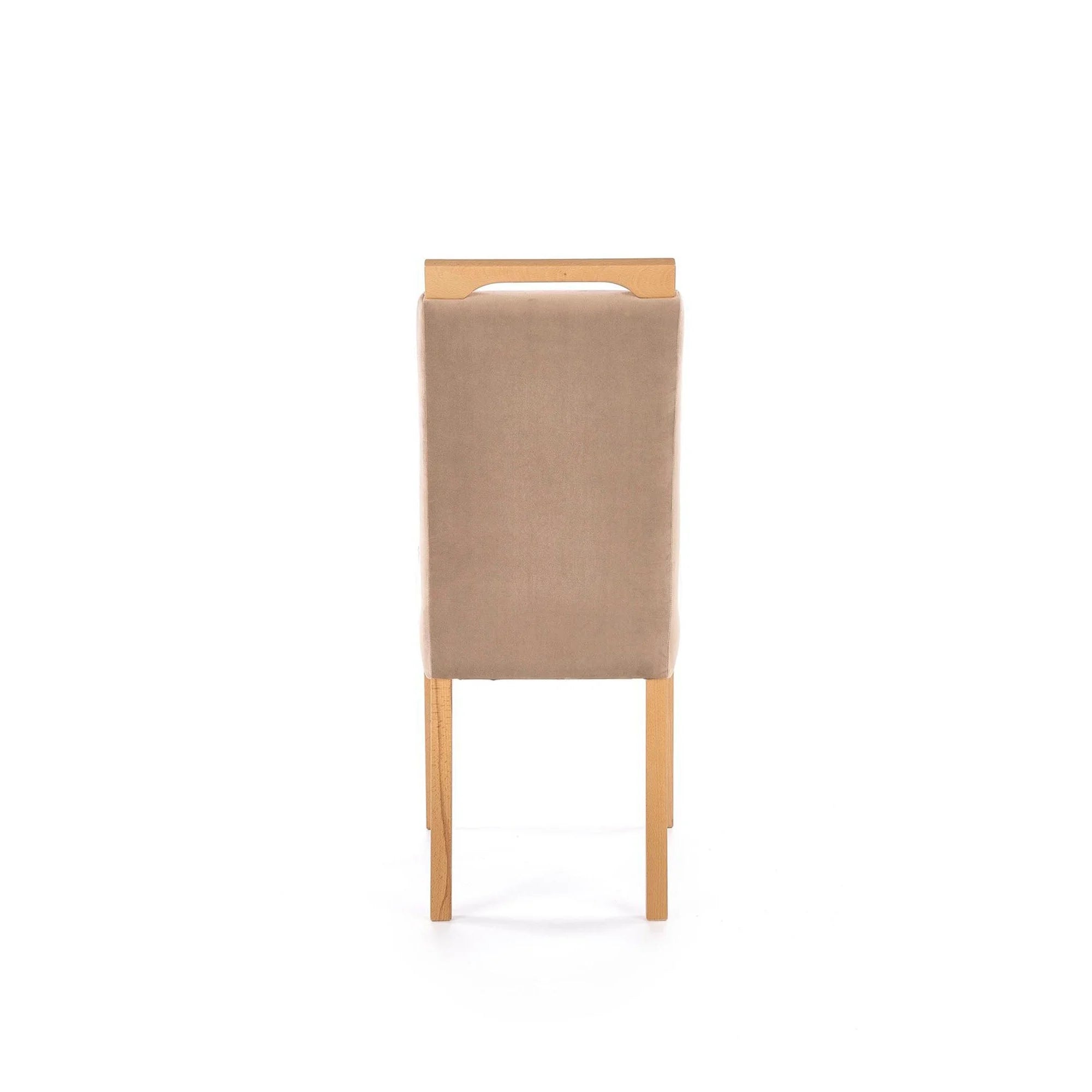Scaun CLARION, maro/stejar, stofa catifelata/lemn, 42x58x97 cm