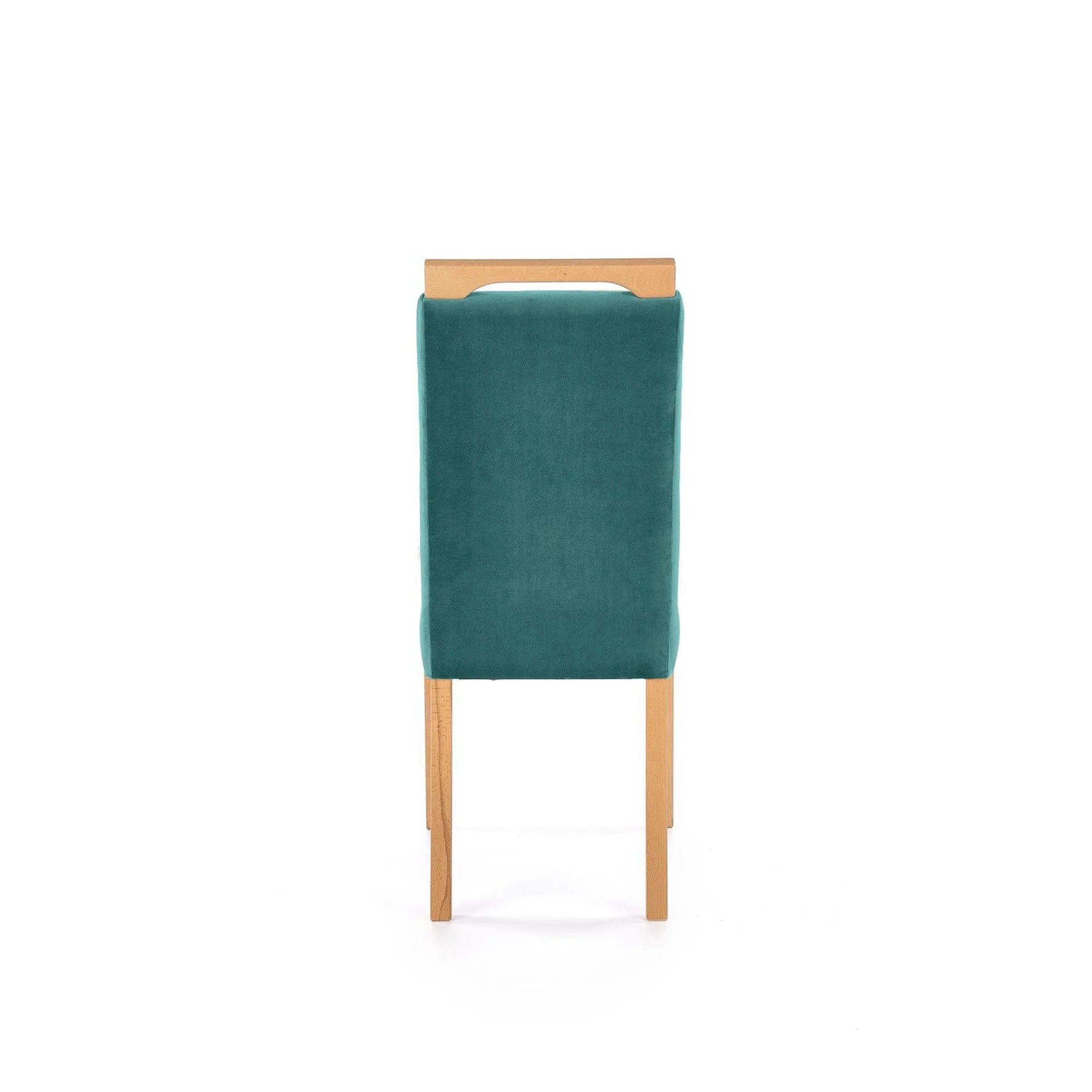 Scaun CLARION, verde/stejar, stofa catifelata/lemn, 42x58x97 cm