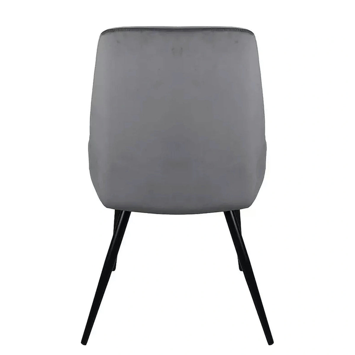 Scaun COBE, stofa catifelata gri/negru, 49x43x85 cm