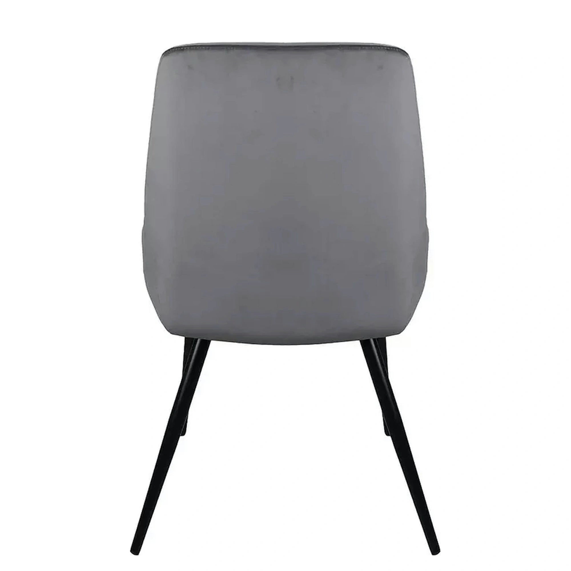Scaun COBE, stofa catifelata gri/negru, 49x43x85 cm
