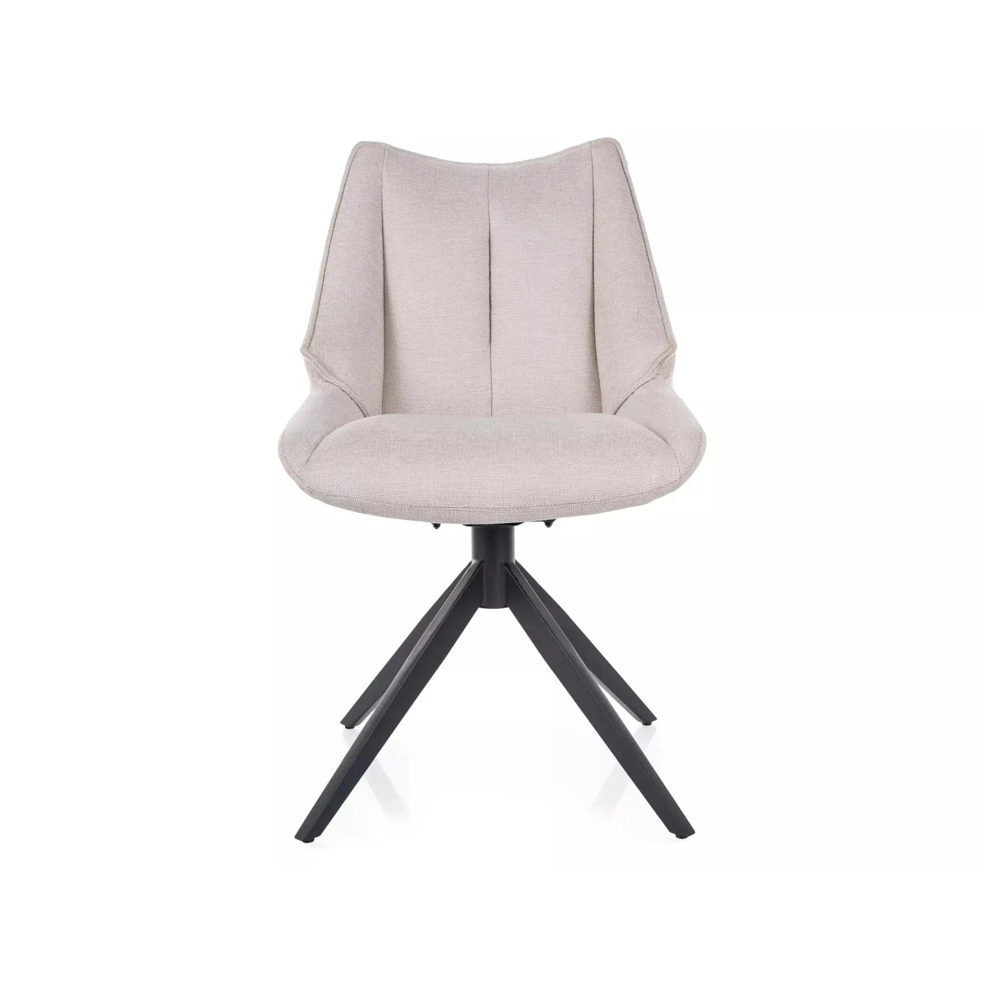 Scaun CODA, bej deschis - Brego 22, stofa clasica/metal, 56x64x91 cm