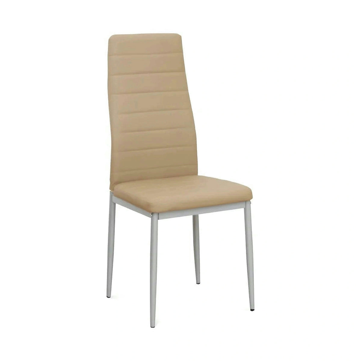 Scaun COLETA NOVA, bej/gri, piele ecologica/metal, 41x49x96 cm