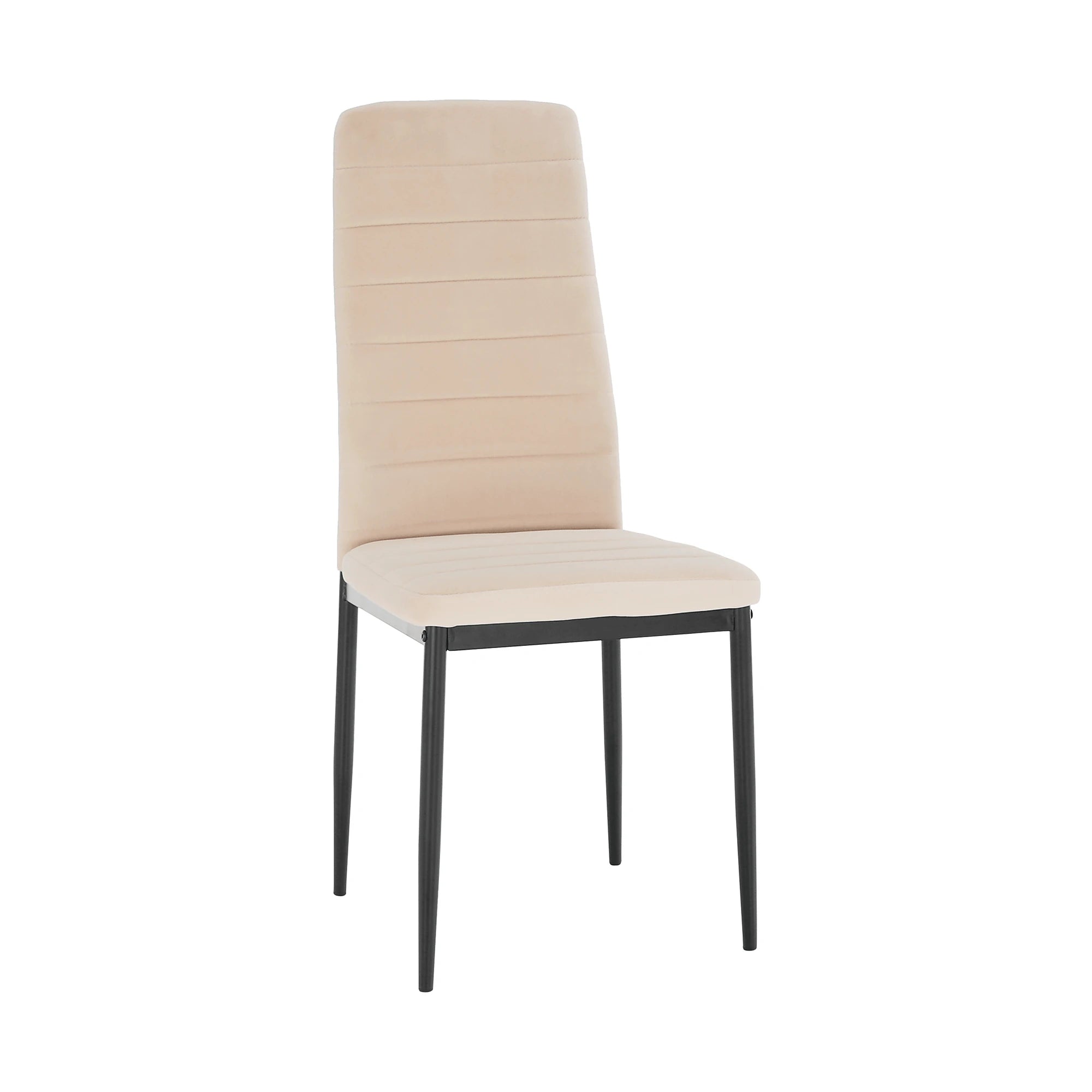 Scaun COLETA NOVA, bej/negru, stofa catifelata/metal, 41x49x96 cm