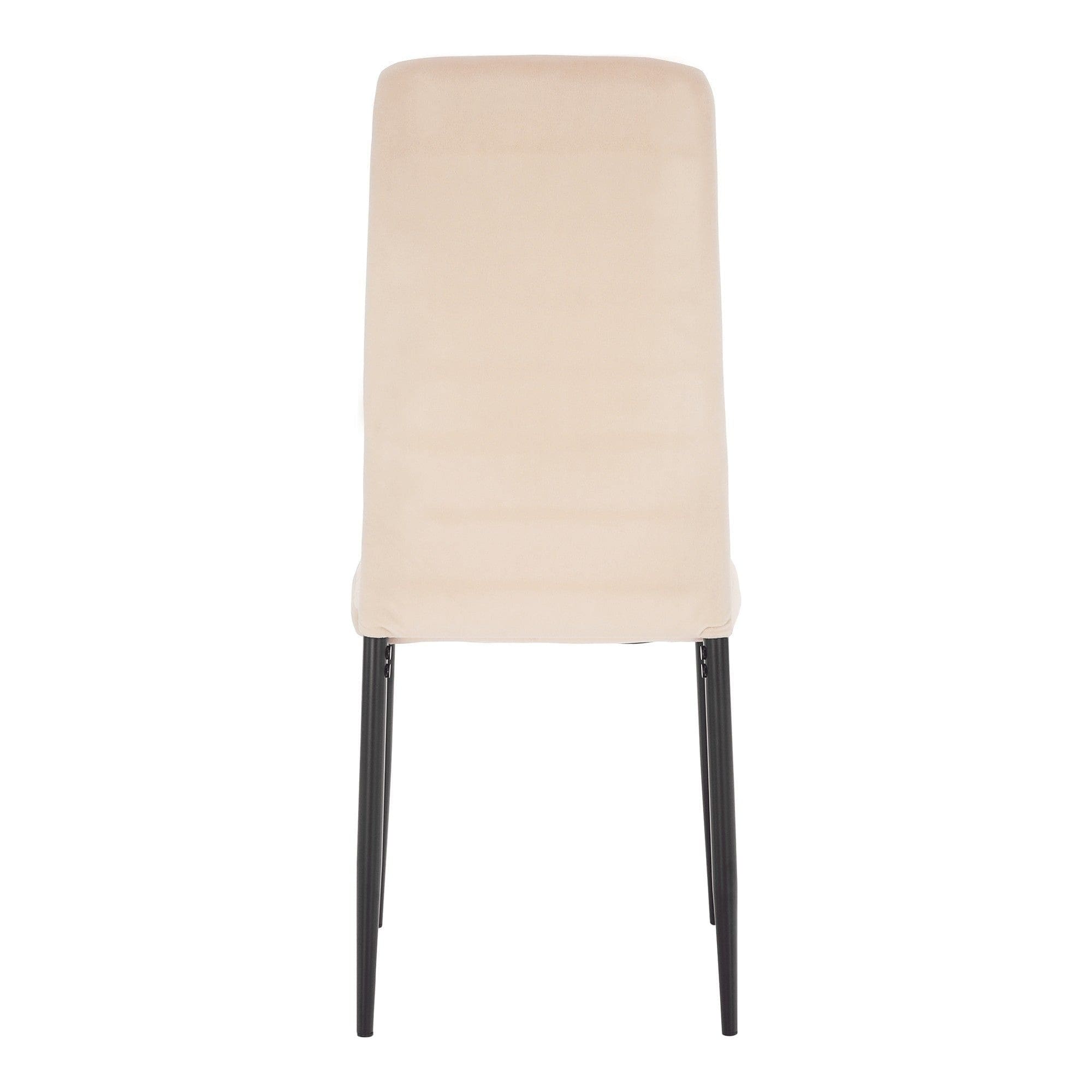 Scaun COLETA NOVA, bej/negru, stofa catifelata/metal, 41x49x96 cm