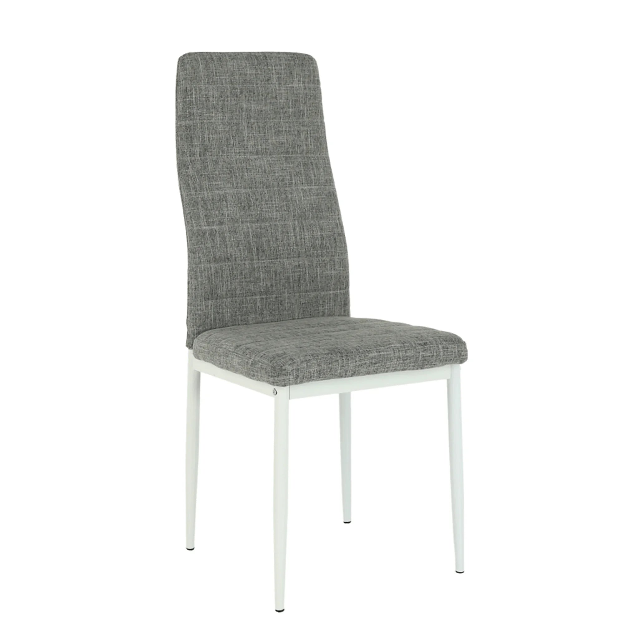 Scaun COLETA NOVA, gri/alb, textil/metal, 41x49x96 cm