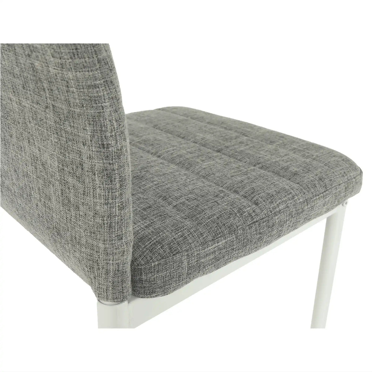 Scaun COLETA NOVA, gri/alb, textil/metal, 41x49x96 cm