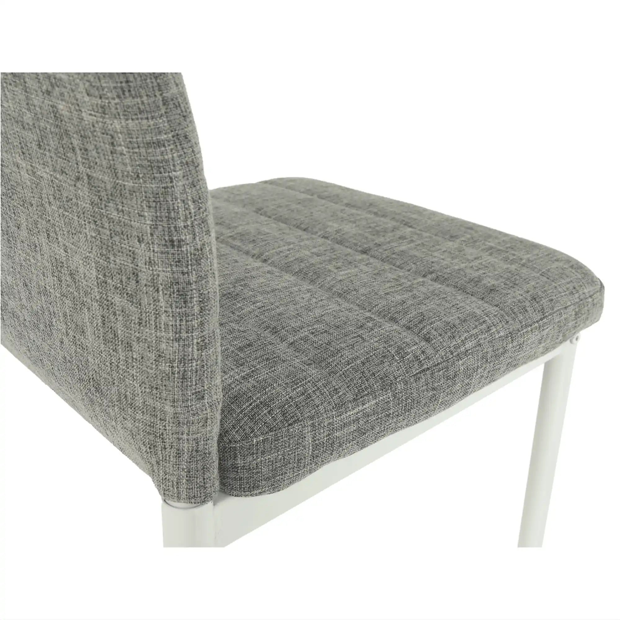 Scaun COLETA NOVA, gri/alb, textil/metal, 41x49x96 cm
