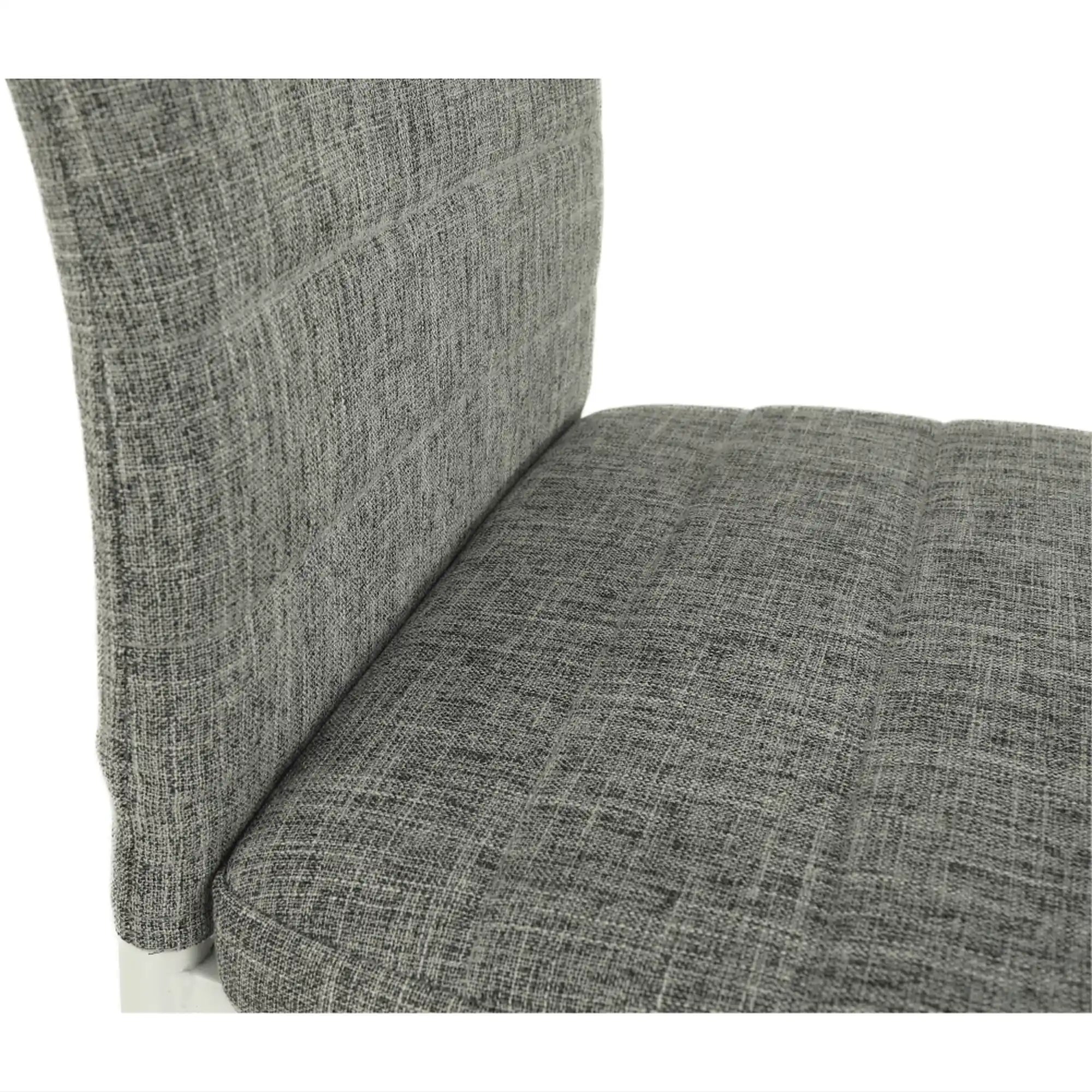 Scaun COLETA NOVA, gri/alb, textil/metal, 41x49x96 cm