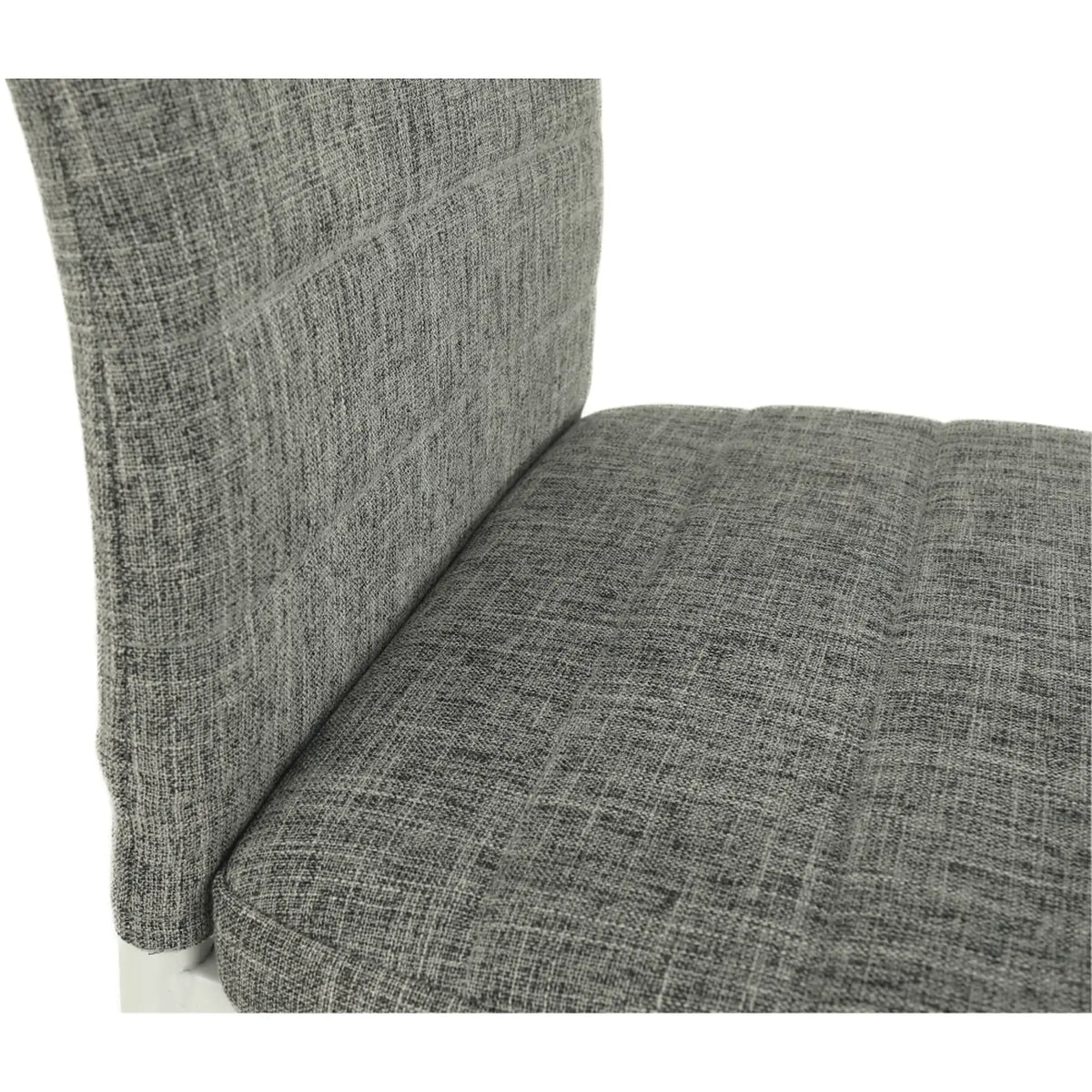 Scaun COLETA NOVA, gri/alb, textil/metal, 41x49x96 cm