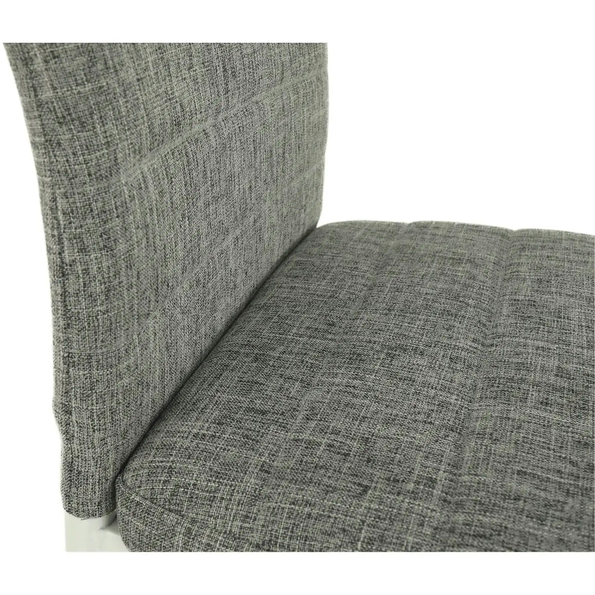 Scaun COLETA NOVA, gri/alb, textil/metal, 41x49x96 cm