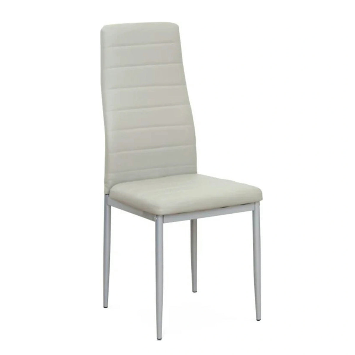 Scaun COLETA NOVA, gri, piele ecologica/metal, 41x49x96 cm