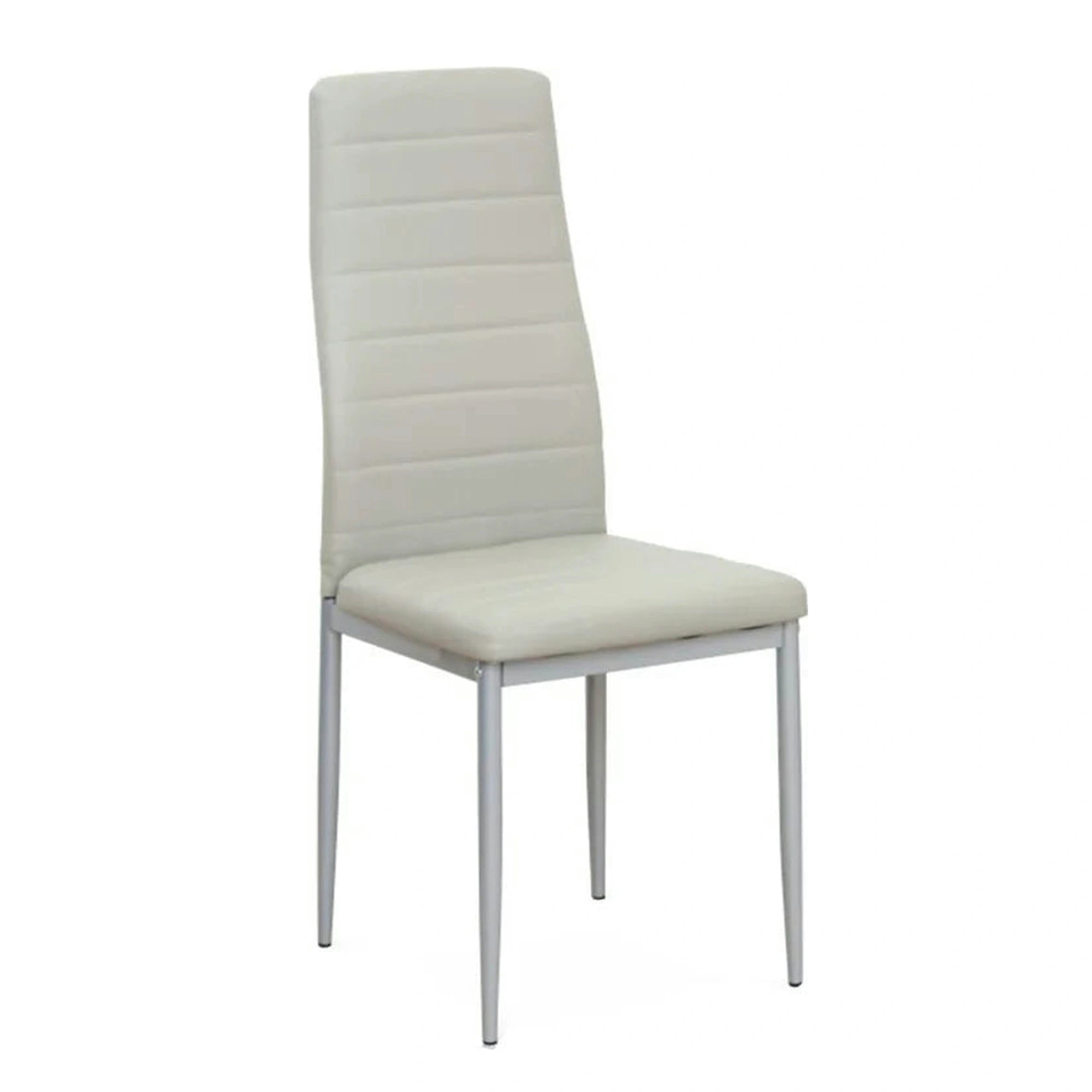 Scaun COLETA NOVA, gri, piele ecologica/metal, 41x49x96 cm