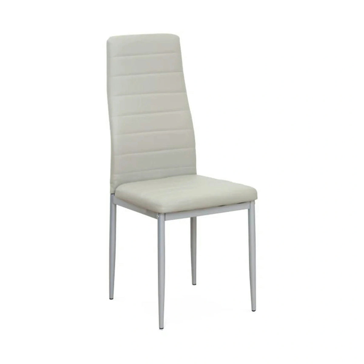 Scaun COLETA NOVA, gri, piele ecologica/metal, 41x49x96 cm