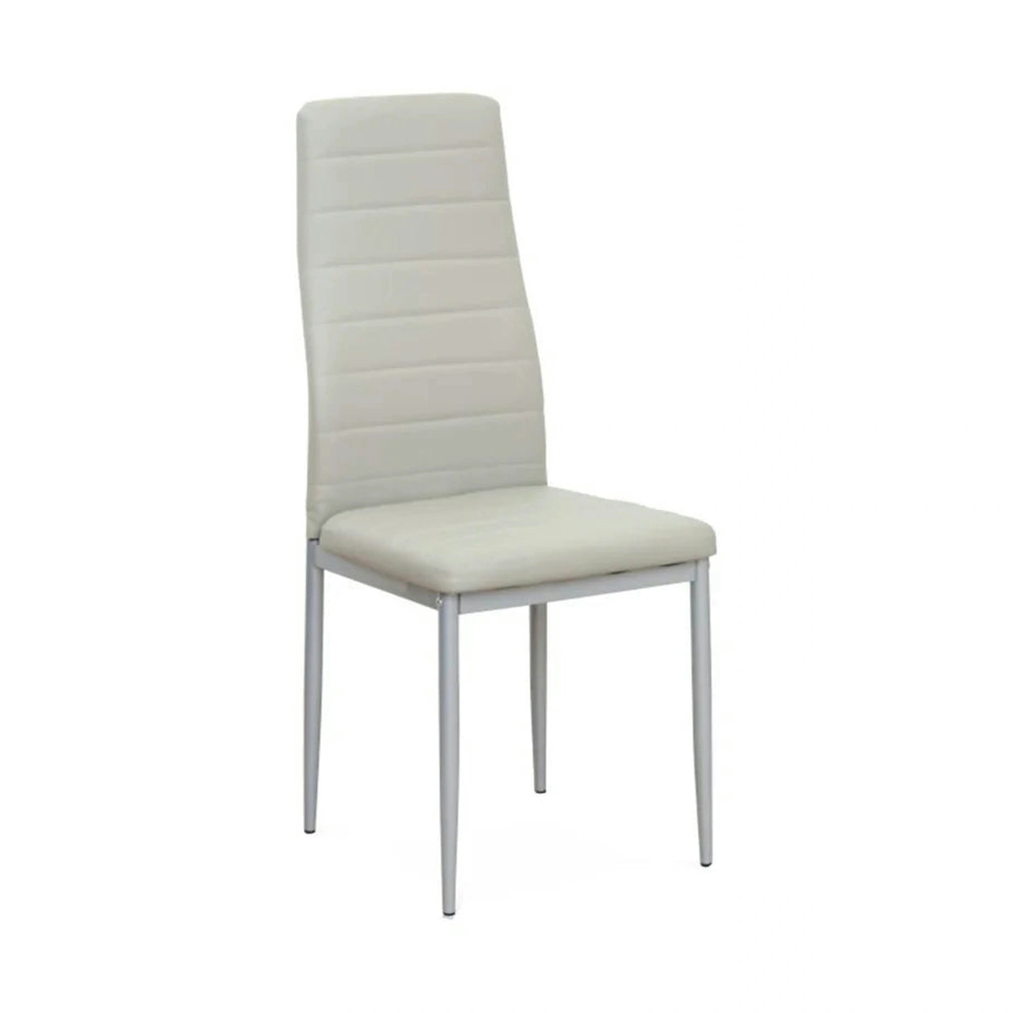 Scaun COLETA NOVA, gri, piele ecologica/metal, 41x49x96 cm