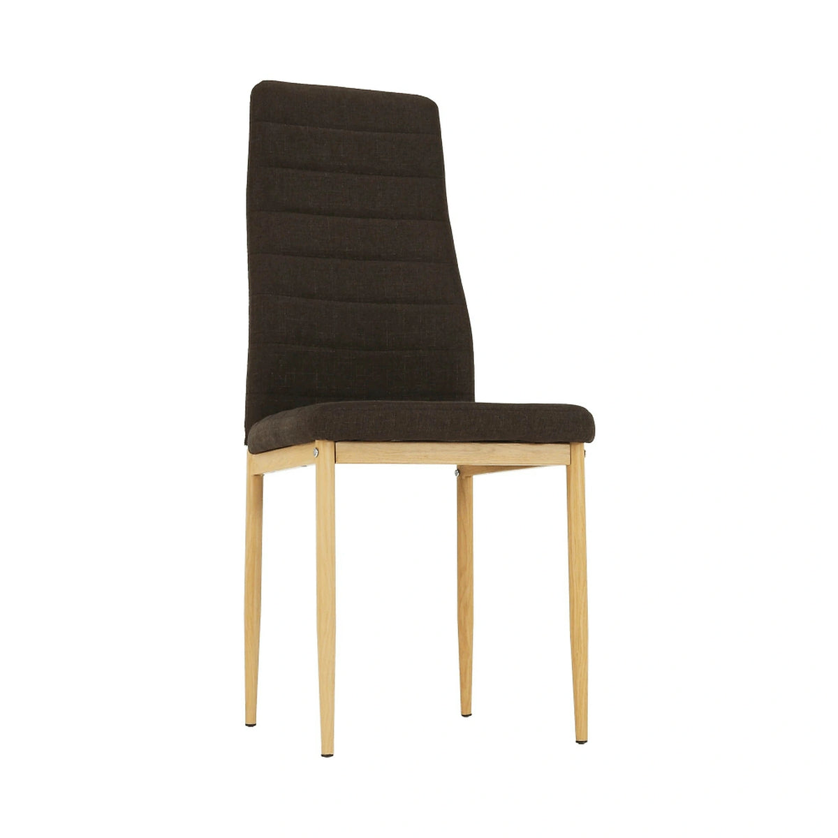 Scaun COLETA NOVA, maro inchis/fag, textil/metal, 41x49x96 cm