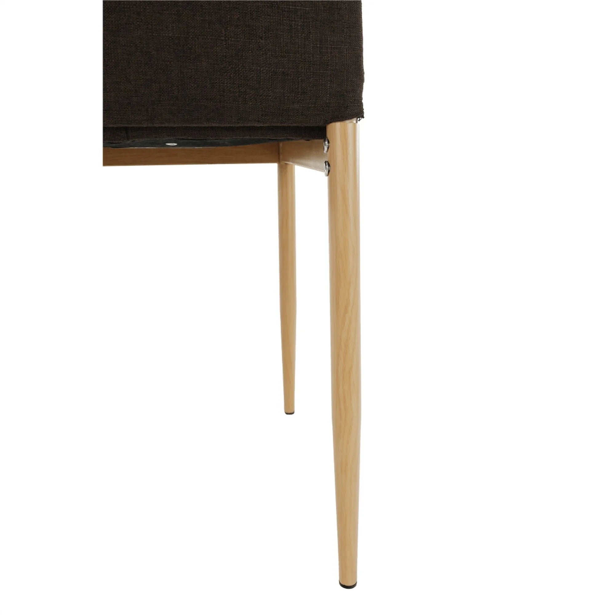 Scaun COLETA NOVA, maro inchis/fag, textil/metal, 41x49x96 cm