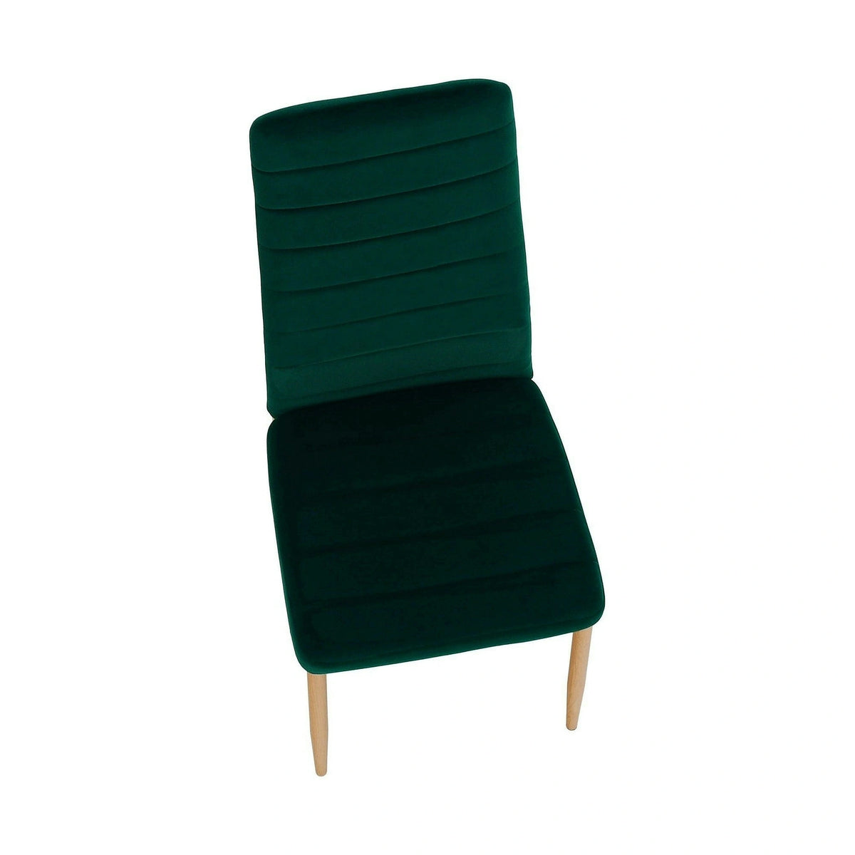 Scaun COLETA NOVA, verde smarald/stejar, stofa catifelata/metal, 41x49x96 cm