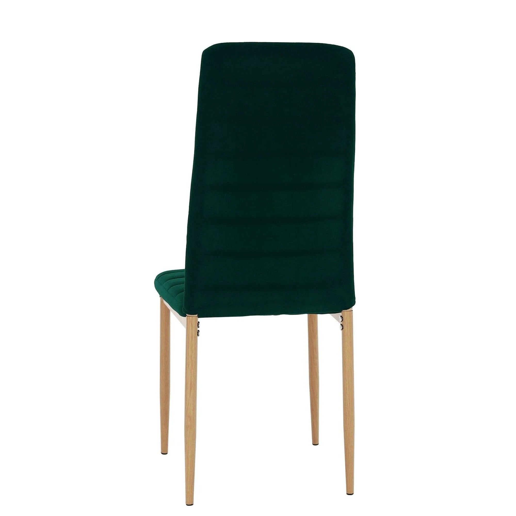 Scaun COLETA NOVA, verde smarald/stejar, stofa catifelata/metal, 41x49x96 cm