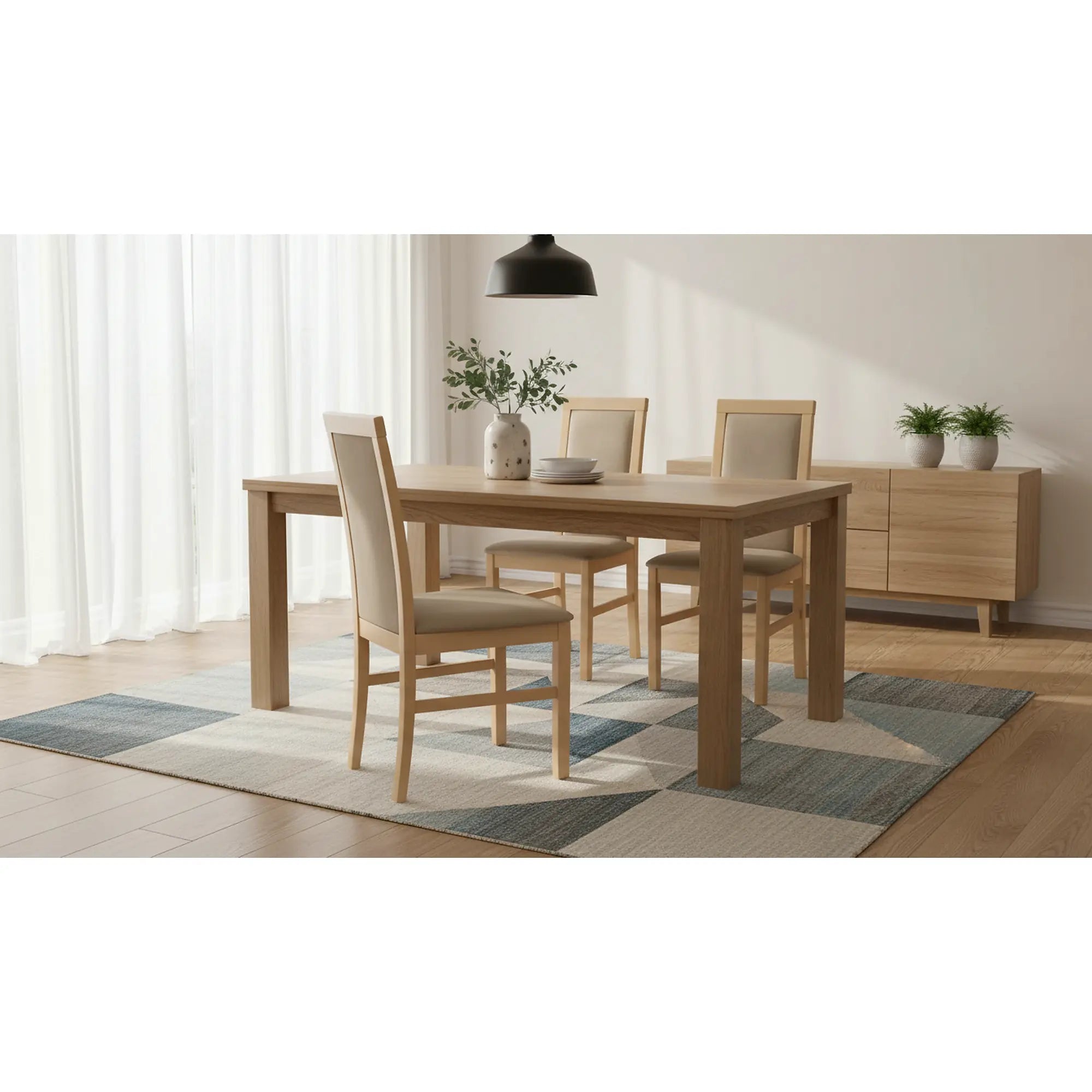 Scaun COMO, grej/stejar sonoma, stofa catifelata/lemn, 43x51x92 cm