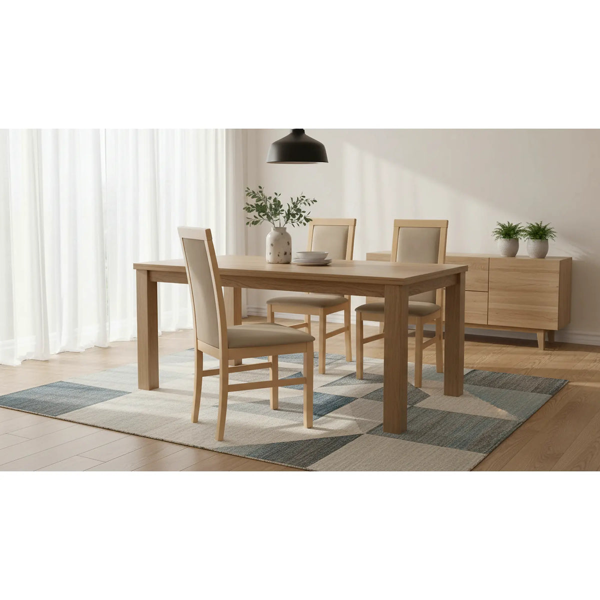 Scaun COMO, grej/stejar sonoma, stofa catifelata/lemn, 43x51x92 cm