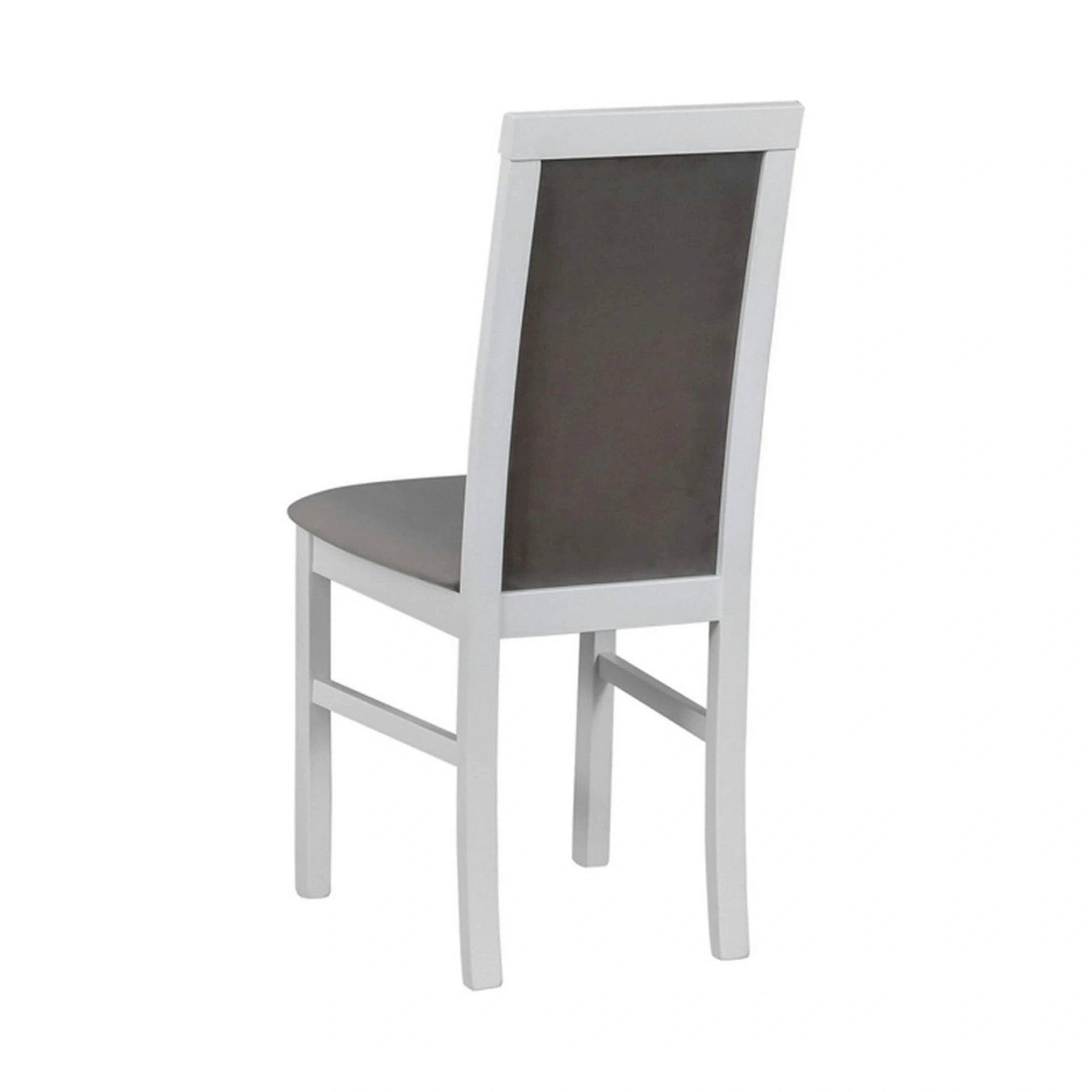 Scaun COMO, gri/alb, stofa catifelata/lemn, 43x51x92 cm