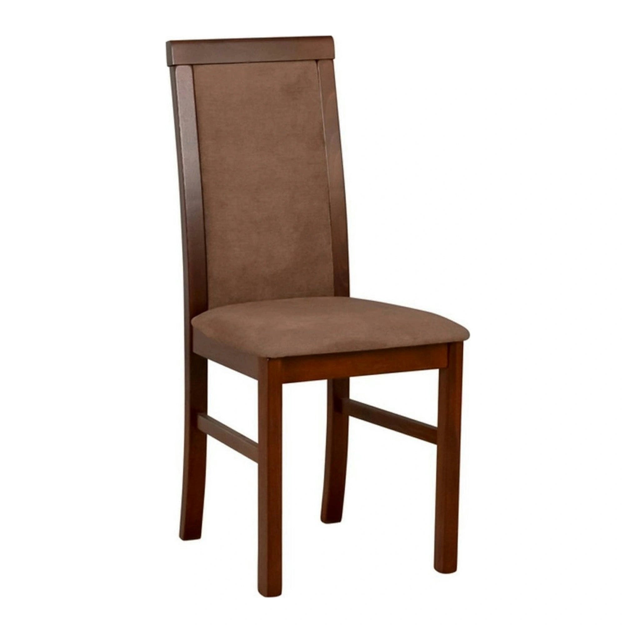 Scaun COMO, maro/nuc, stofa clasica/lemn, 43x51x92 cm