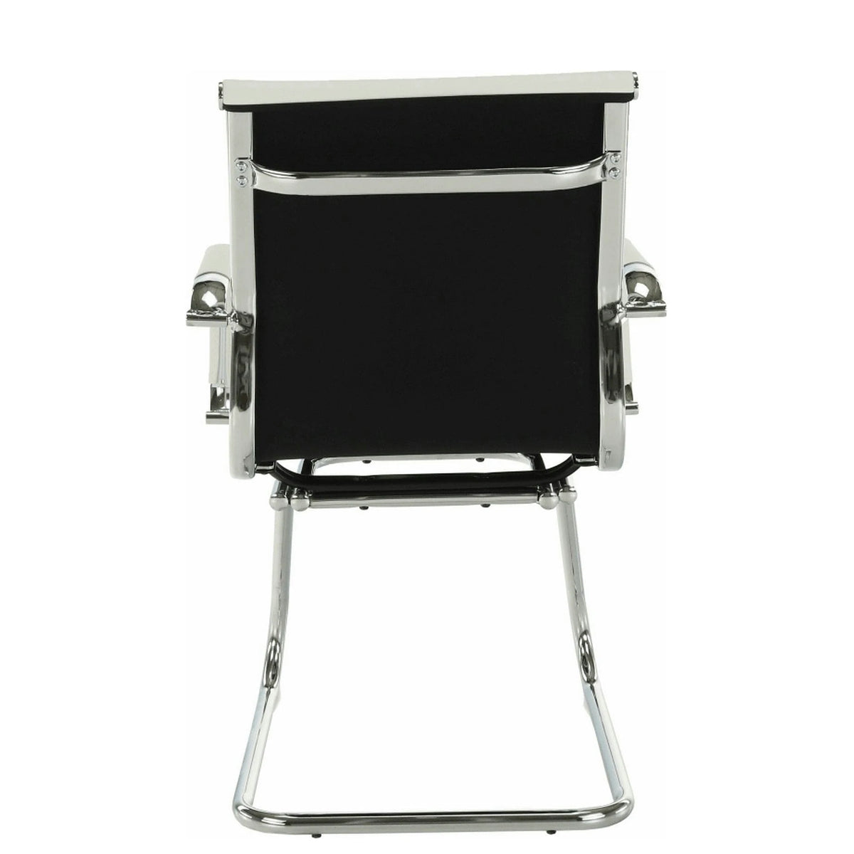 Scaun conferinta AZURE 2 NEW TYP 2, piele ecologica/metal, alb, 54.5x62.5x90.5 cm