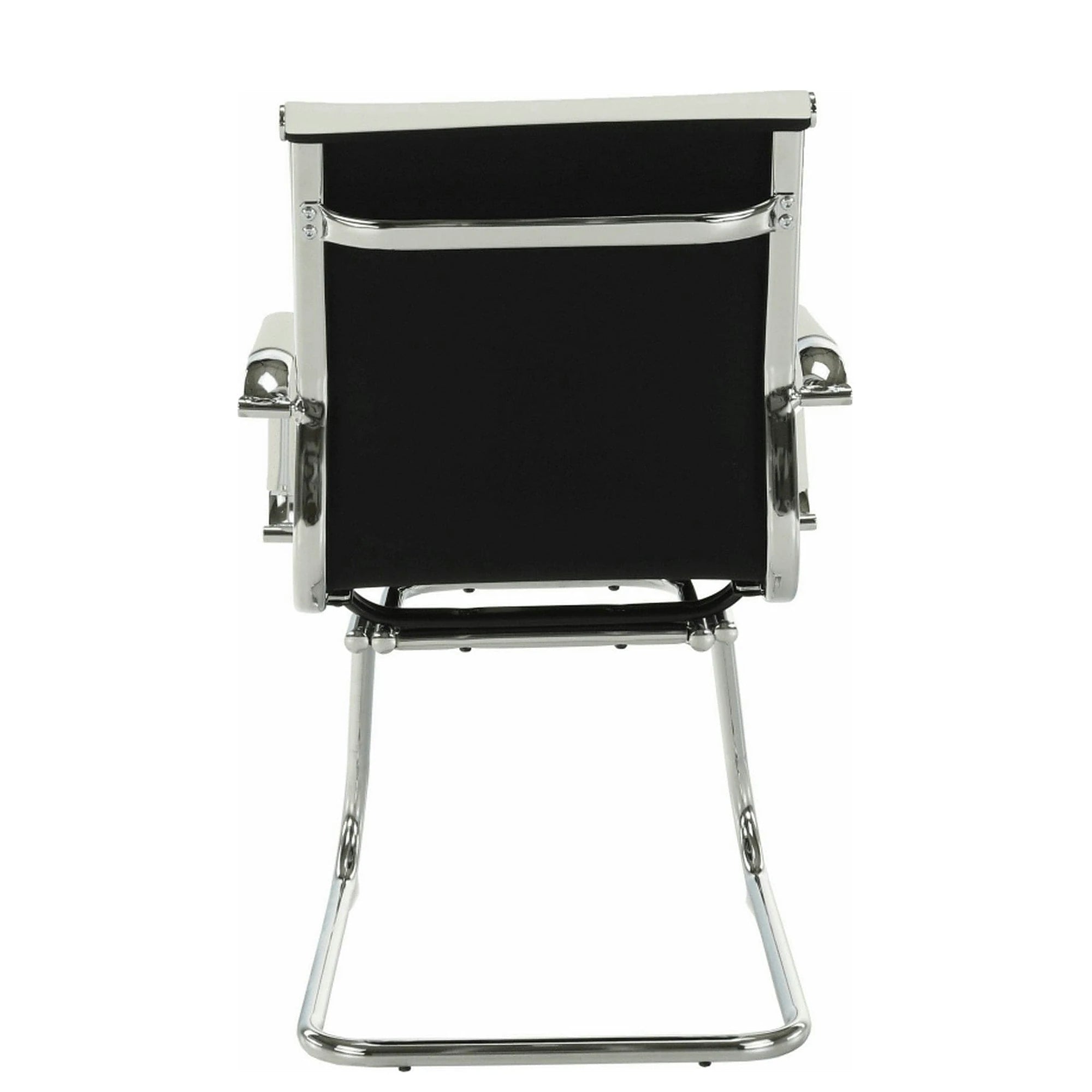 Scaun conferinta AZURE 2 NEW TYP 2, piele ecologica/metal, alb, 54.5x62.5x90.5 cm